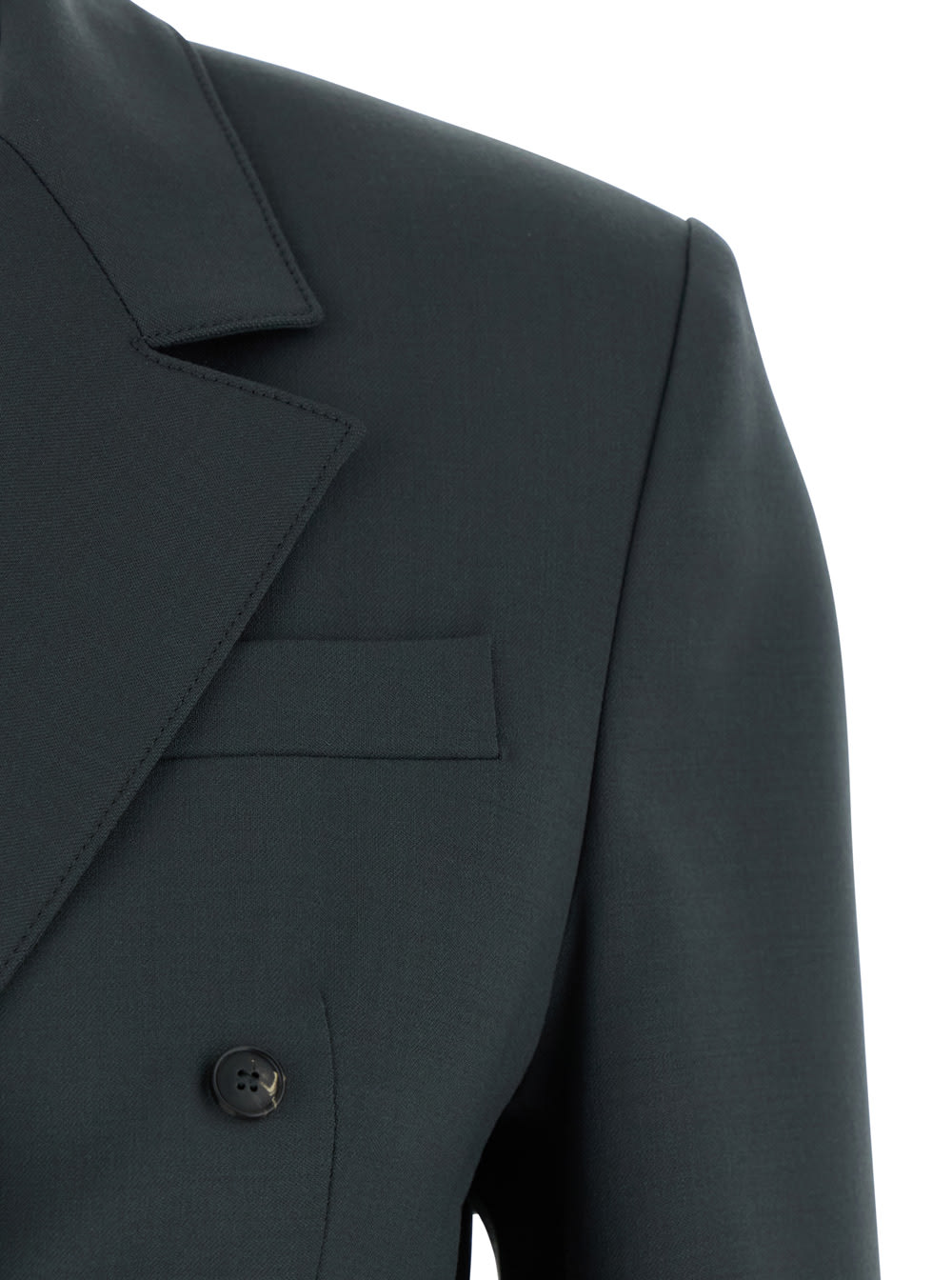 Tela Double-breasted Peak-lapel Blazer In Blue