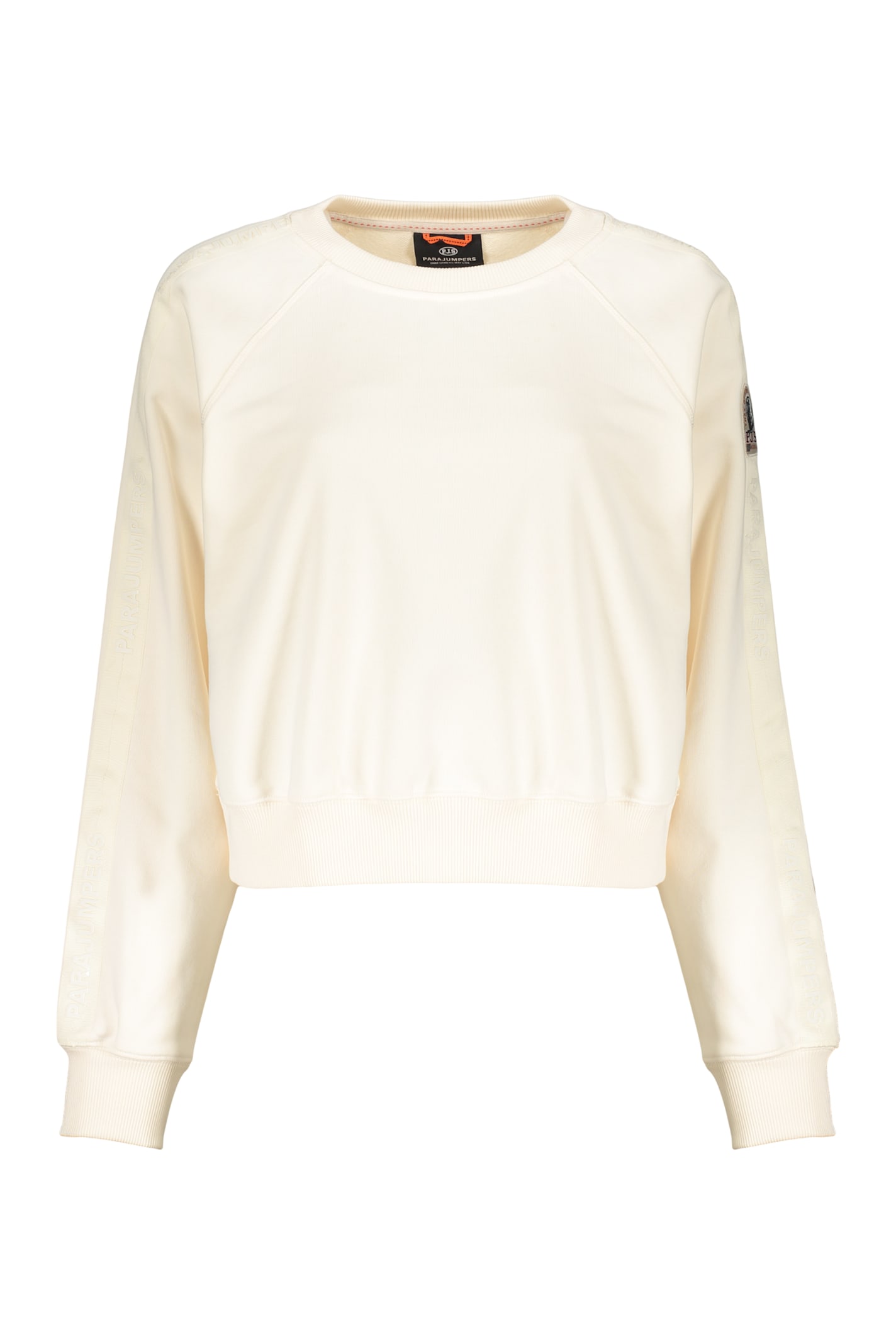 Parajumpers Elegant Ivory Cropped Sweater Made Of Soft Material In Neutral