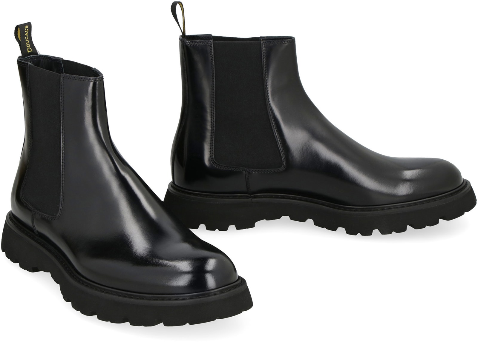 Shop Doucal's Leather Chelsea-boots In Black