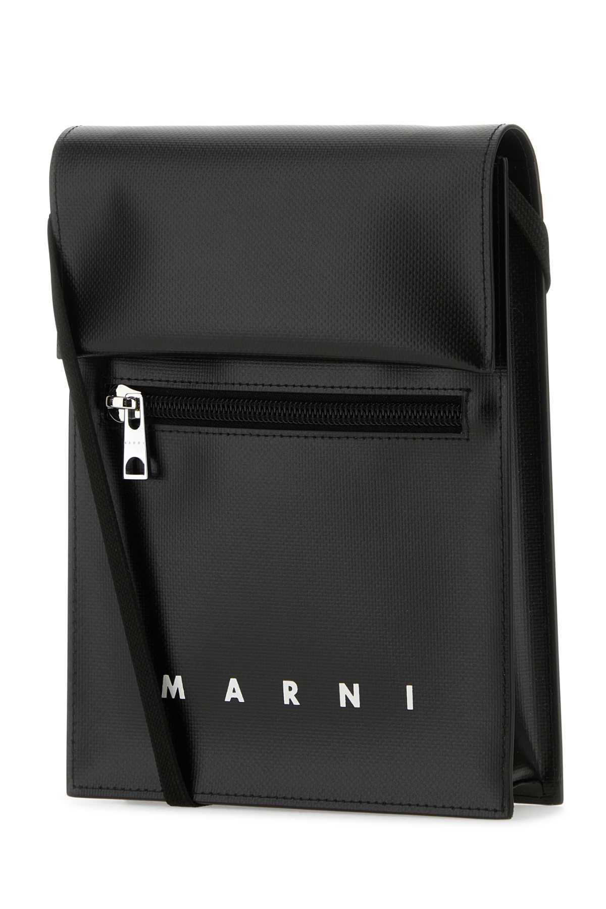 Shop Marni Black Canvas Crossbody Bag