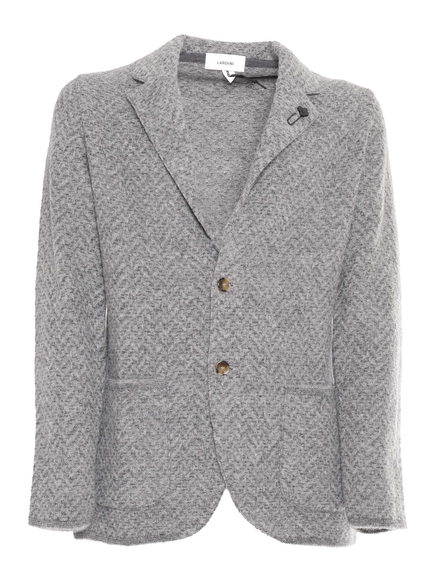 Shop Lardini Man Knitted Jacket In Multicolor