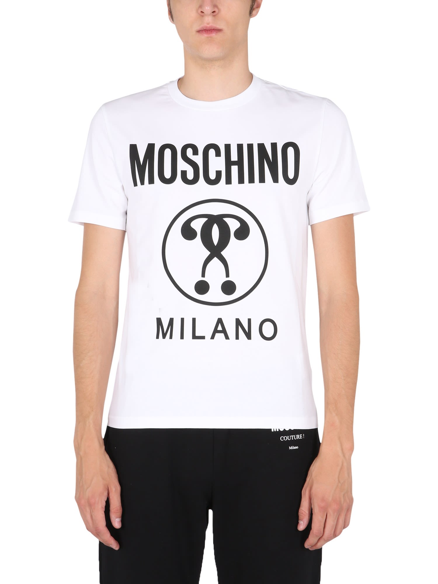 Moschino Double Question Mark Printed T-shirt
