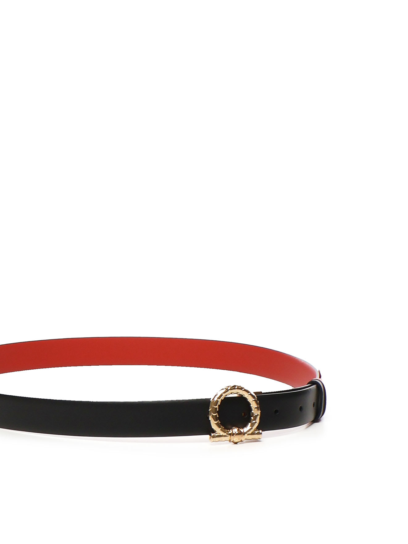 Ferragamo Reversible Belt With Hooks In Black