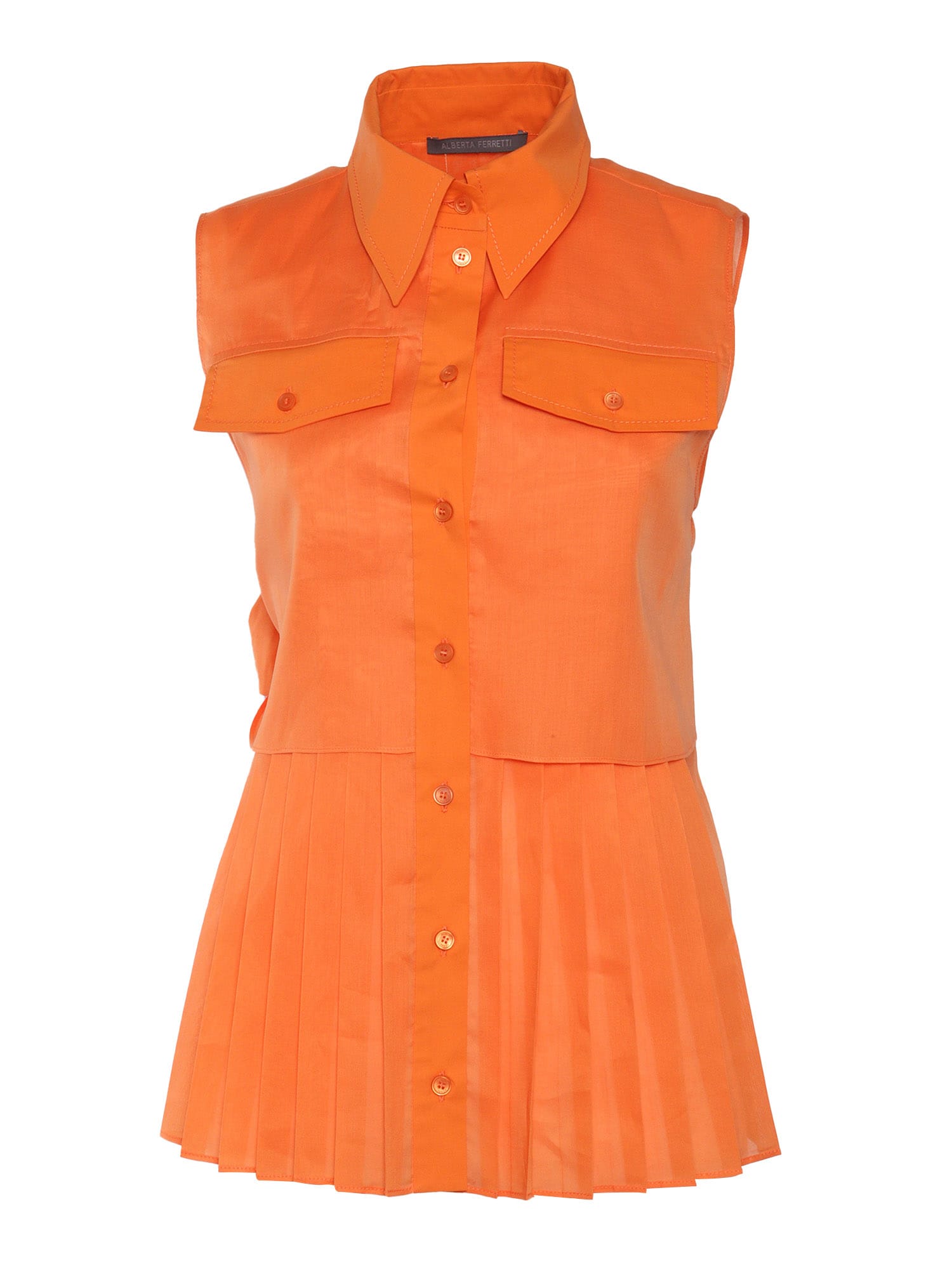 Shop Alberta Ferretti Orange Shirt