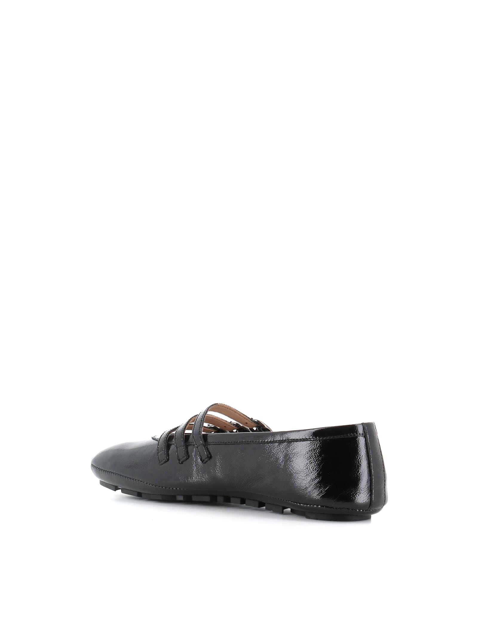 Alexander Hotto Buckle-embellished Ballet Flats In Black