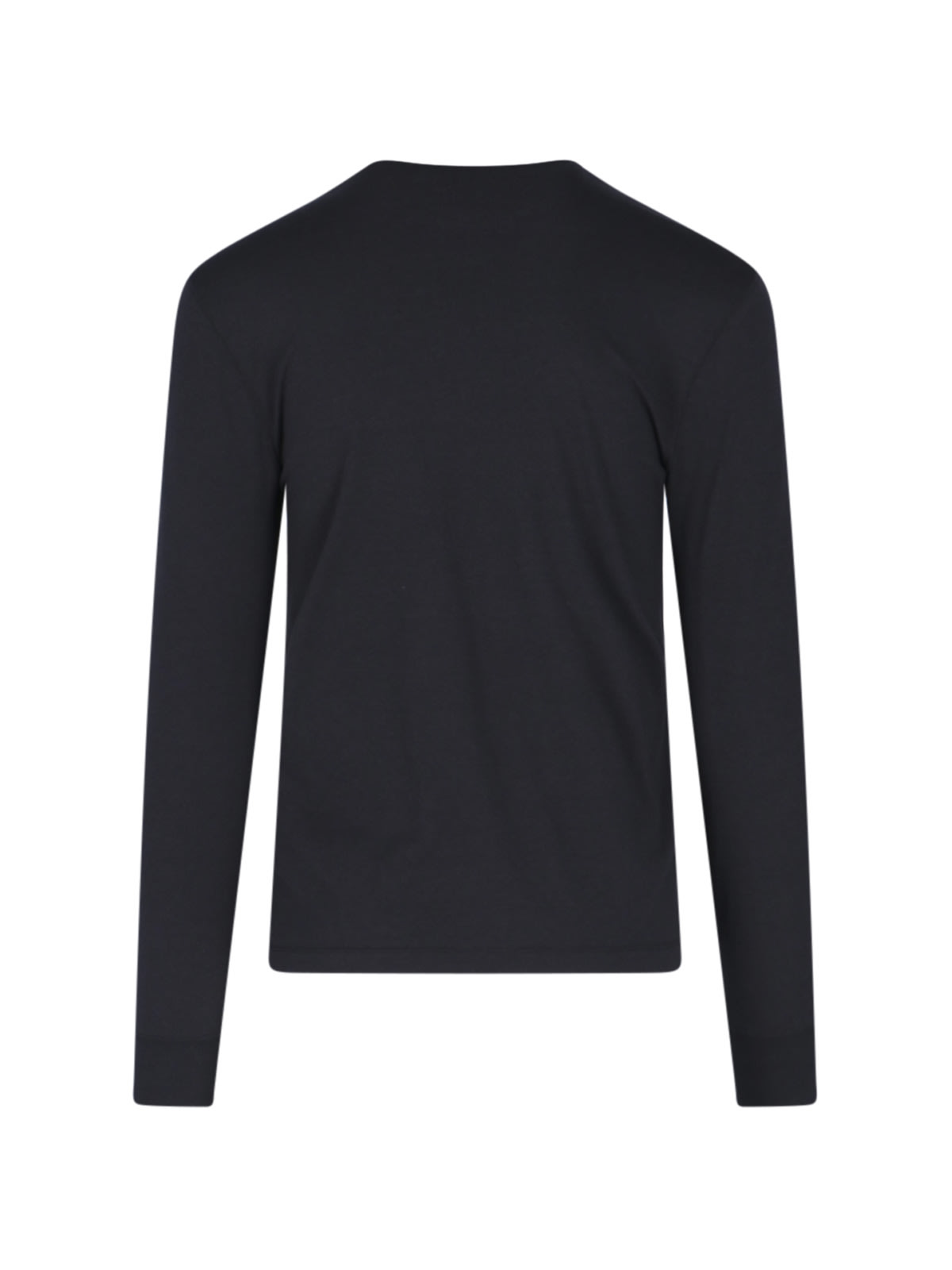 Tom Ford Short-button Fastening T-shirt In Black