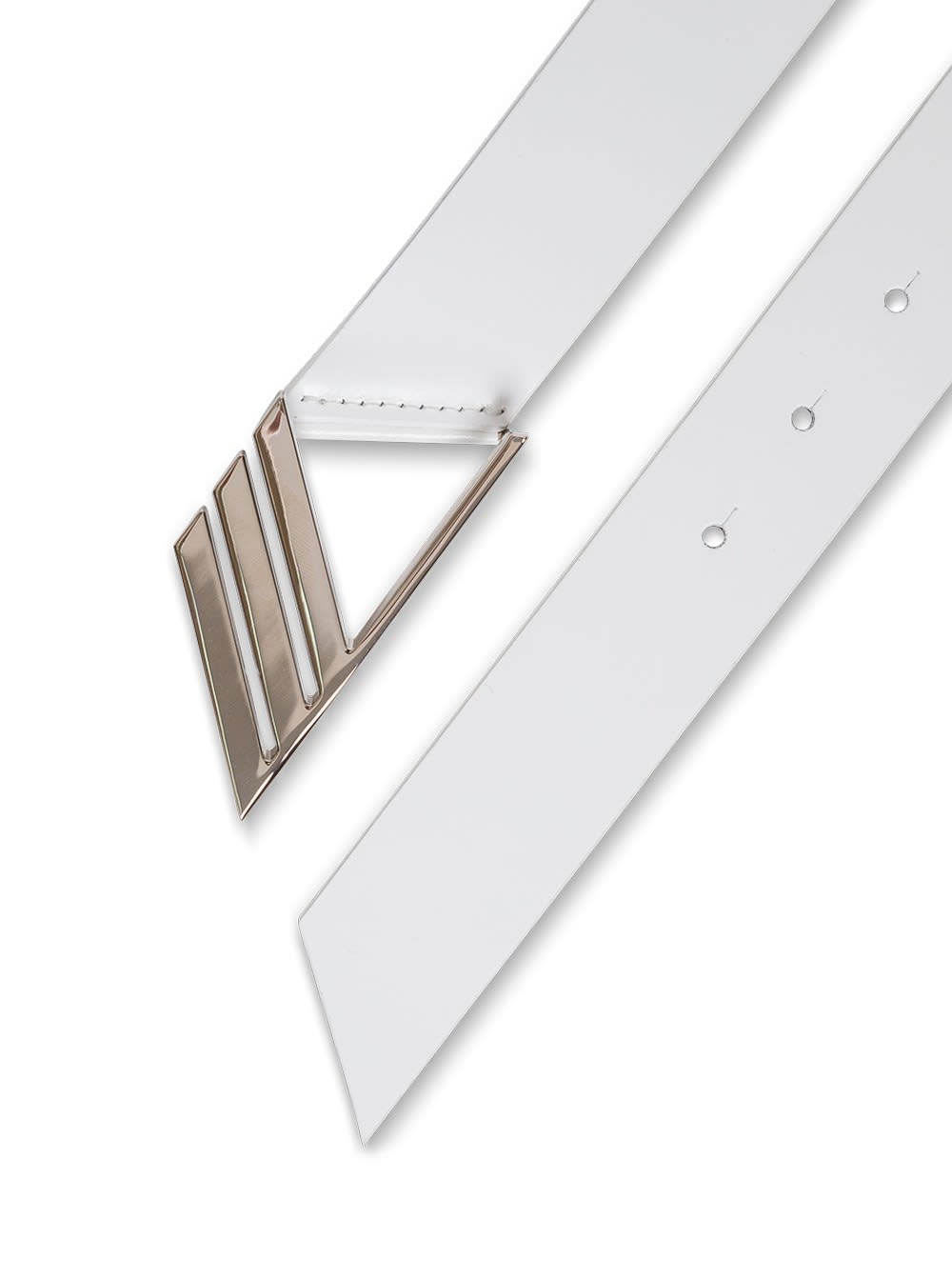 The Attico Idra Leather Belt With Logo Buckle