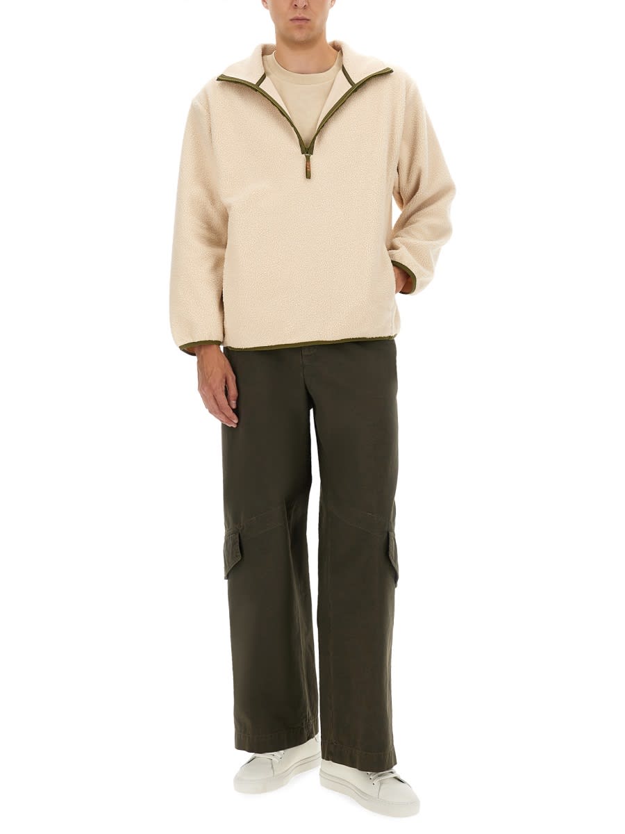 Apc Island Fleece Sweater With Contrast Detailing