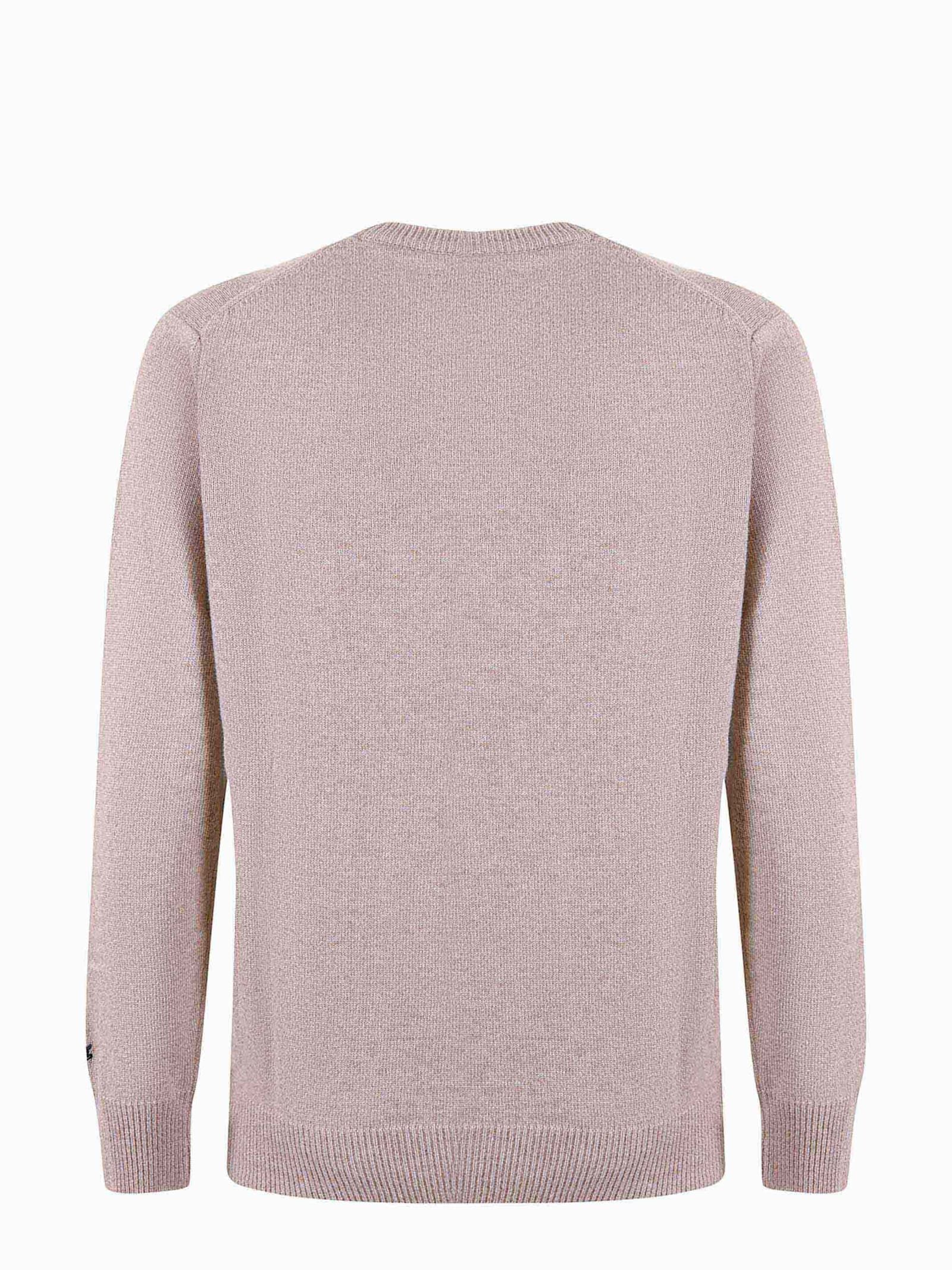 Shop Mc2 Saint Barth Sweater In Wool And Cashmere Blend In Beige Melange