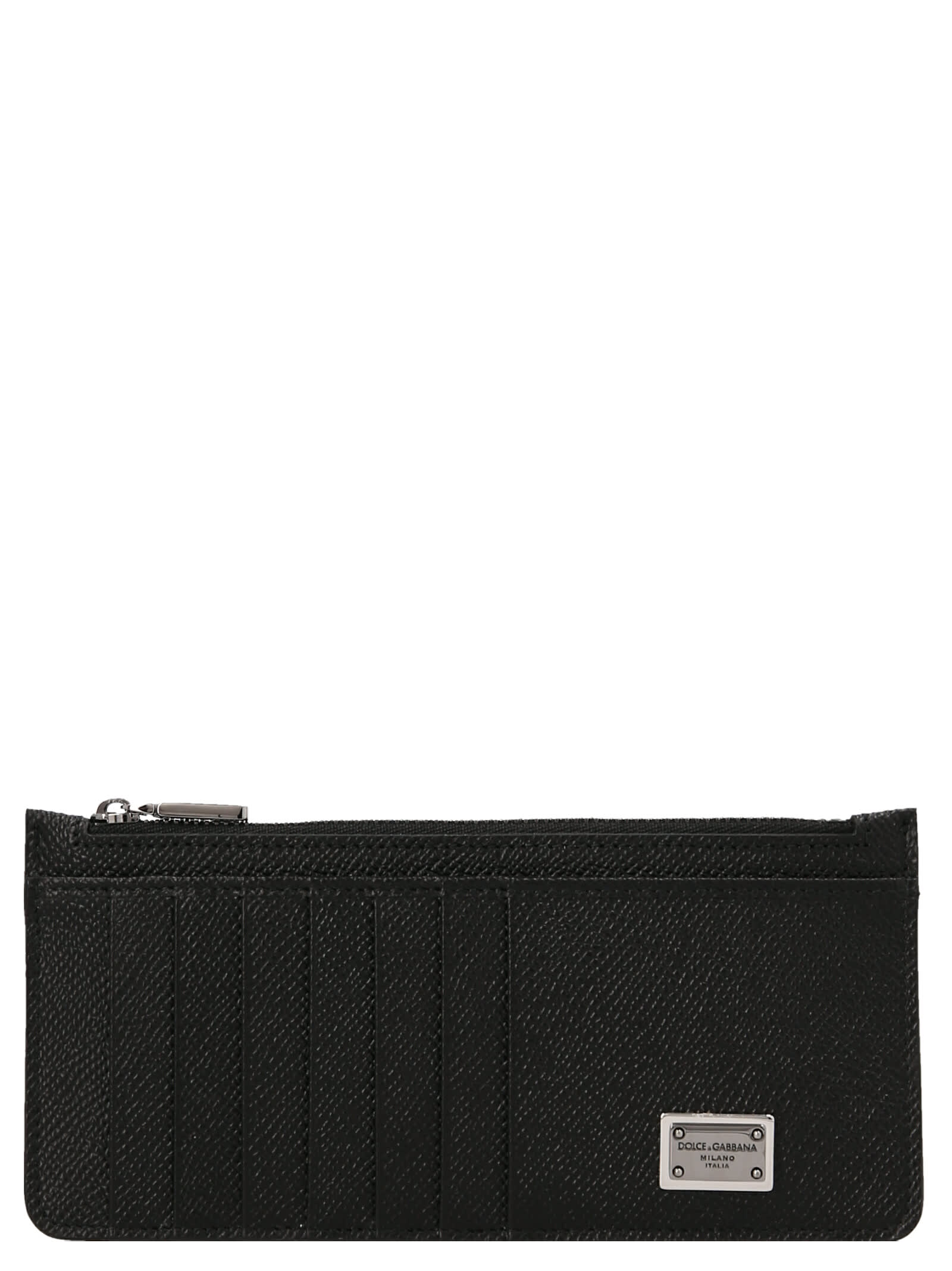 Shop Dolce & Gabbana Logo Leather Wallet In Black
