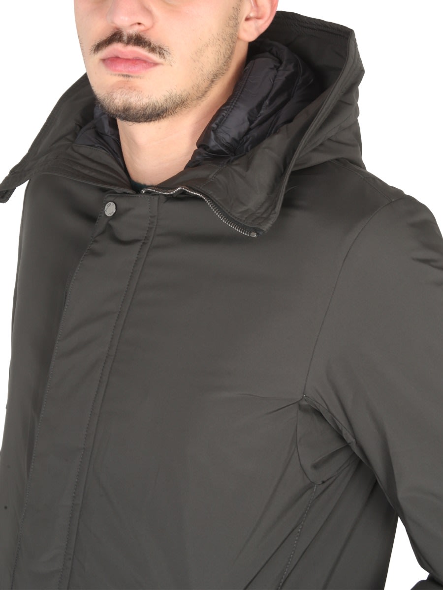 Shop Moorer Hooded Jacket In Grey