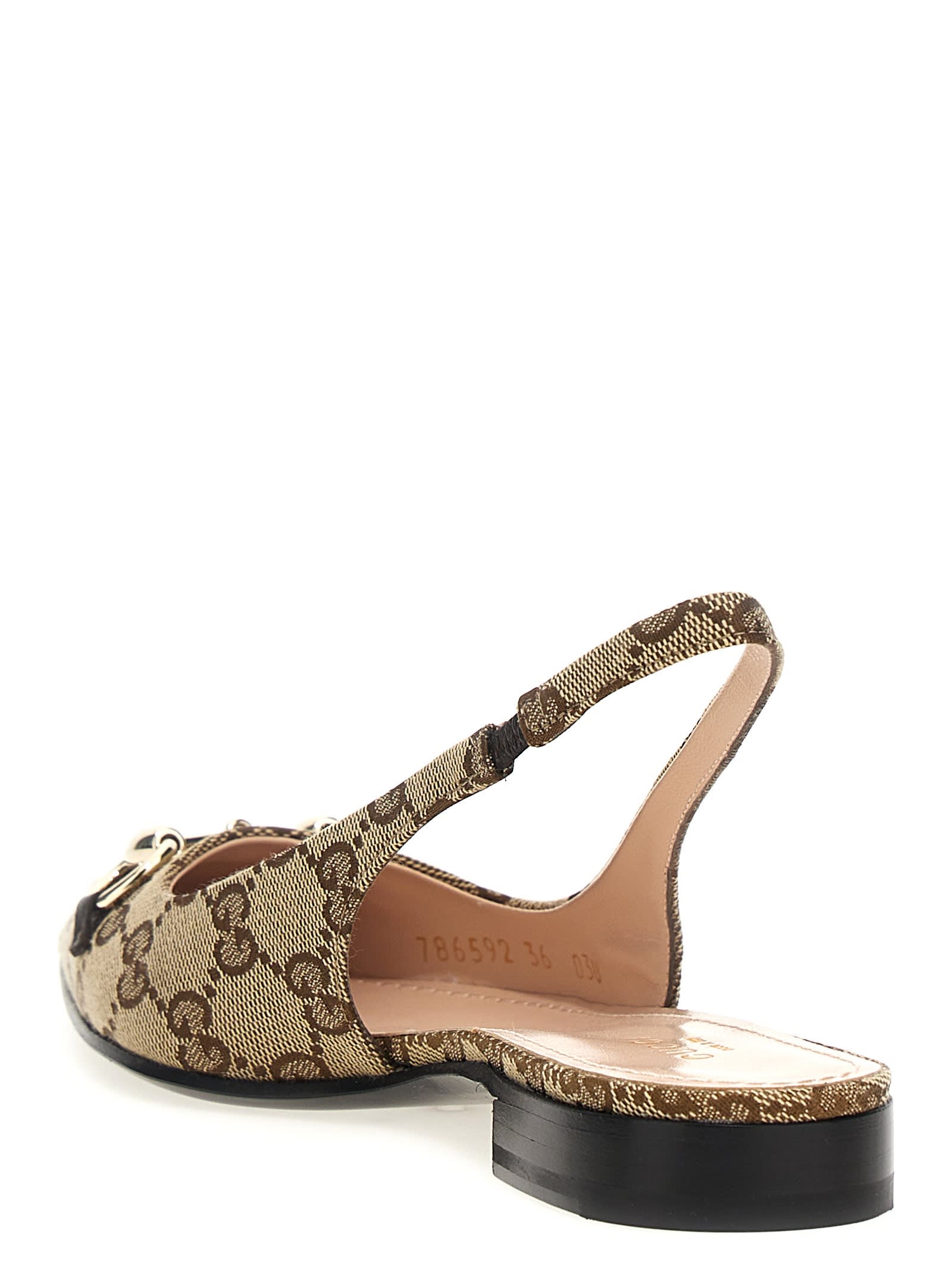 Shop Gucci Original Gg Ballet Flats In Beige