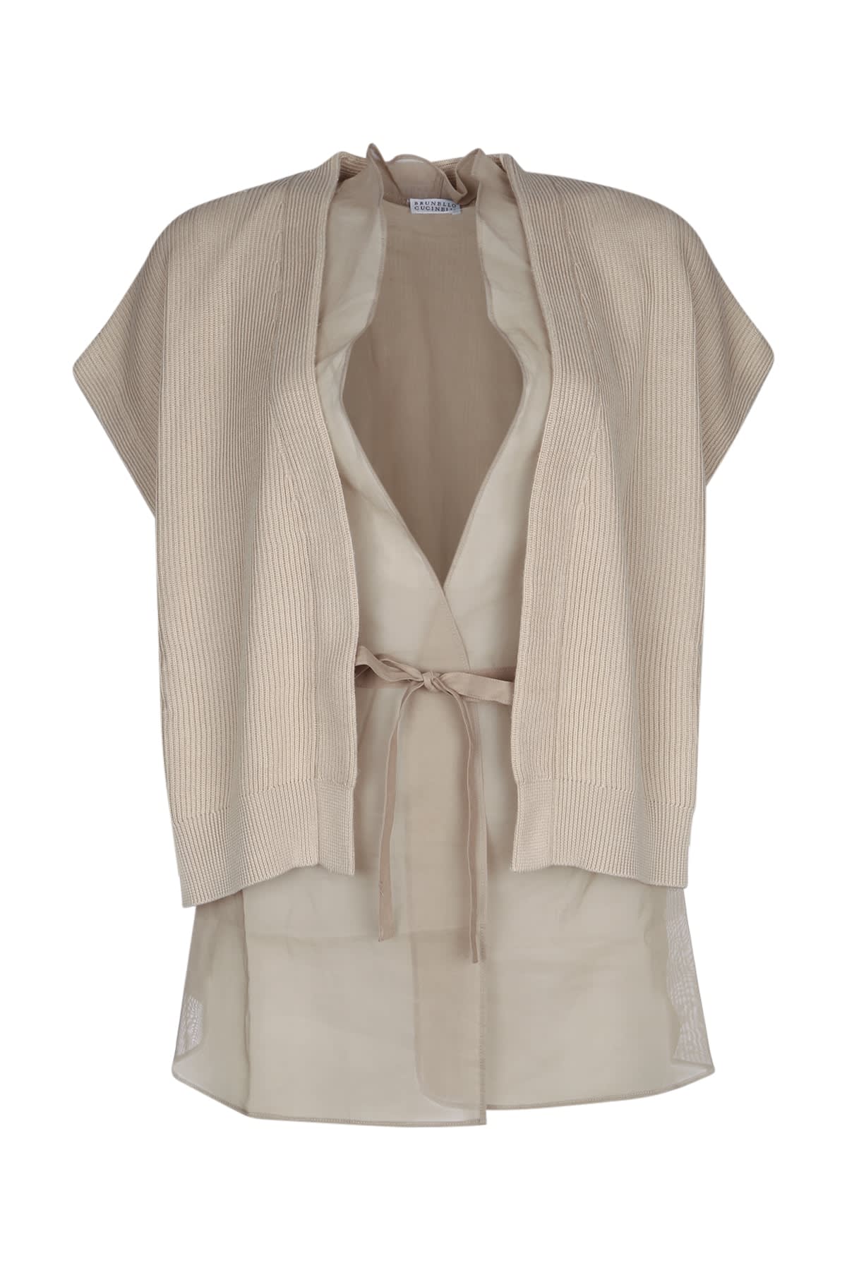 Brunello Cucinelli Layered Cardigan In C8050