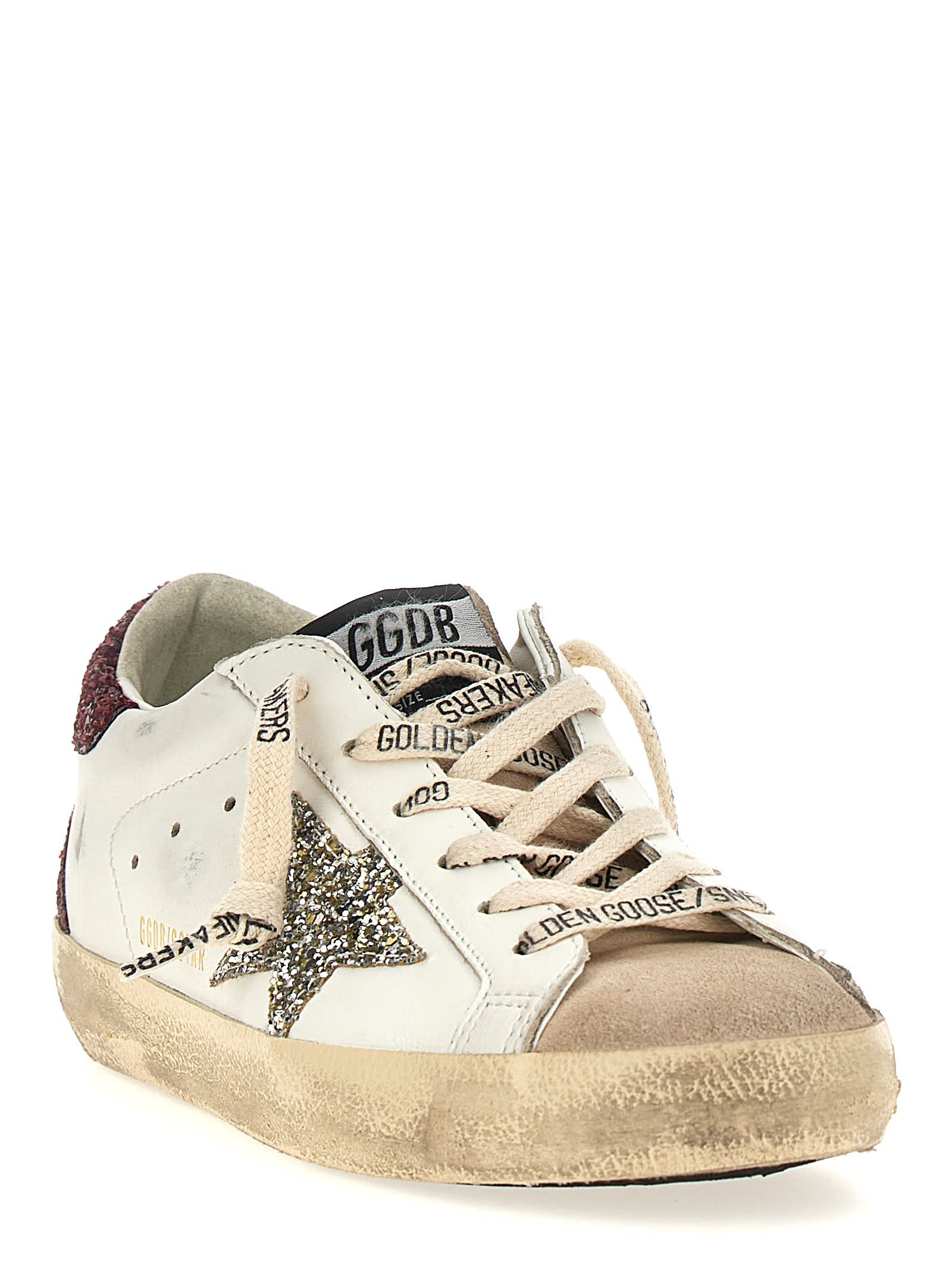 Shop Golden Goose Superstar Sneakers In White