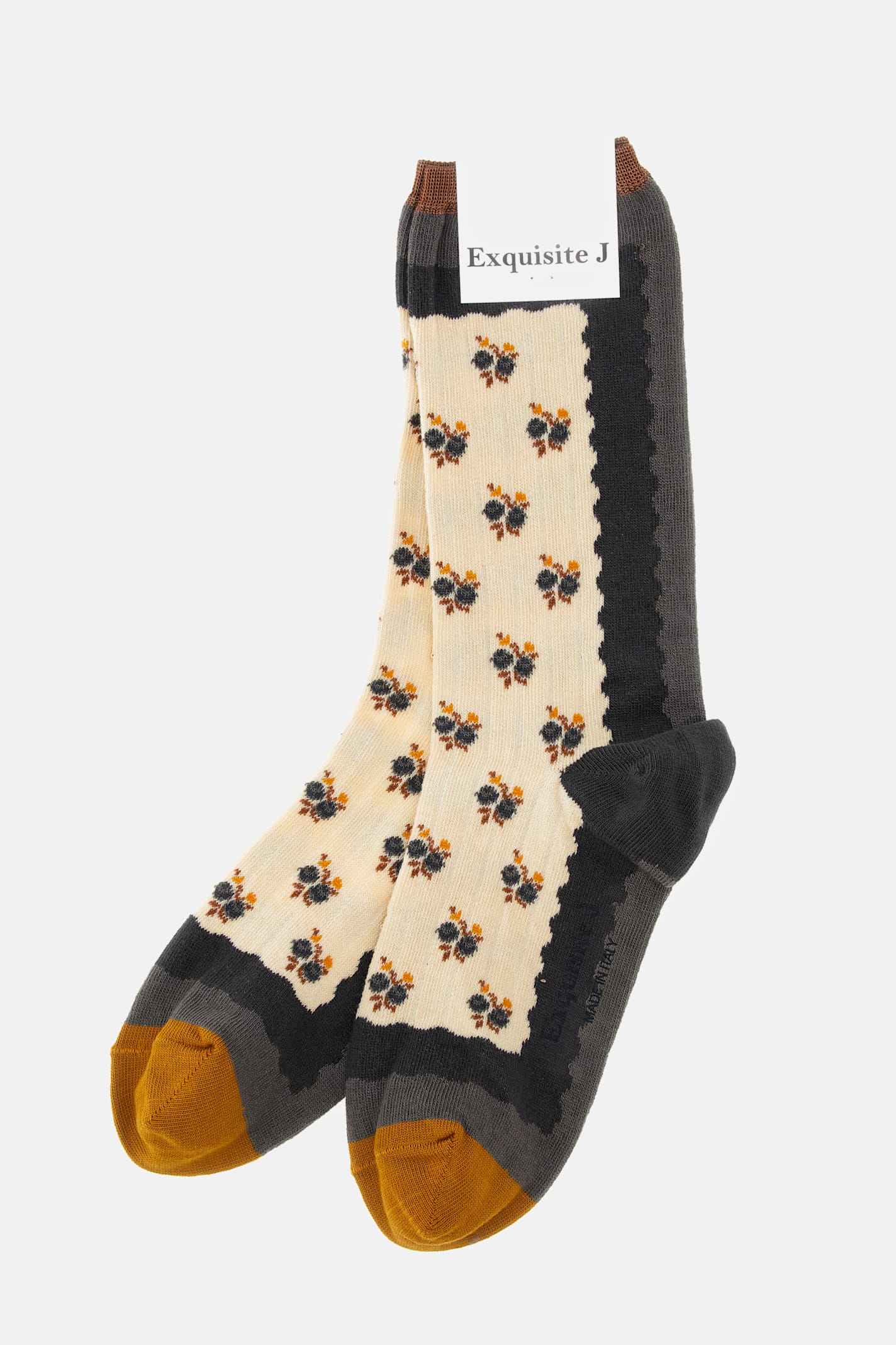 Exquisite J Mid-lenght Cotton Blend Socks In Multi