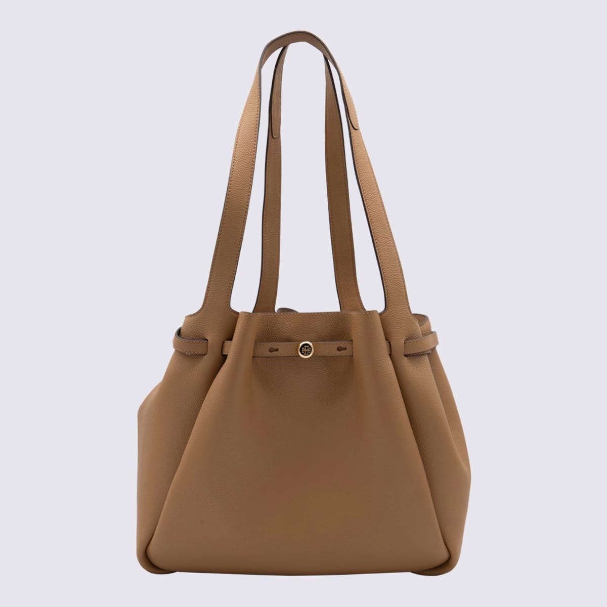 Tory Burch Brown Leather Romy Totes In Brown