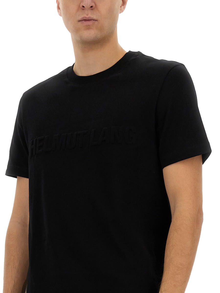 Helmut Lang Embossed Logo T-shirt In Black
