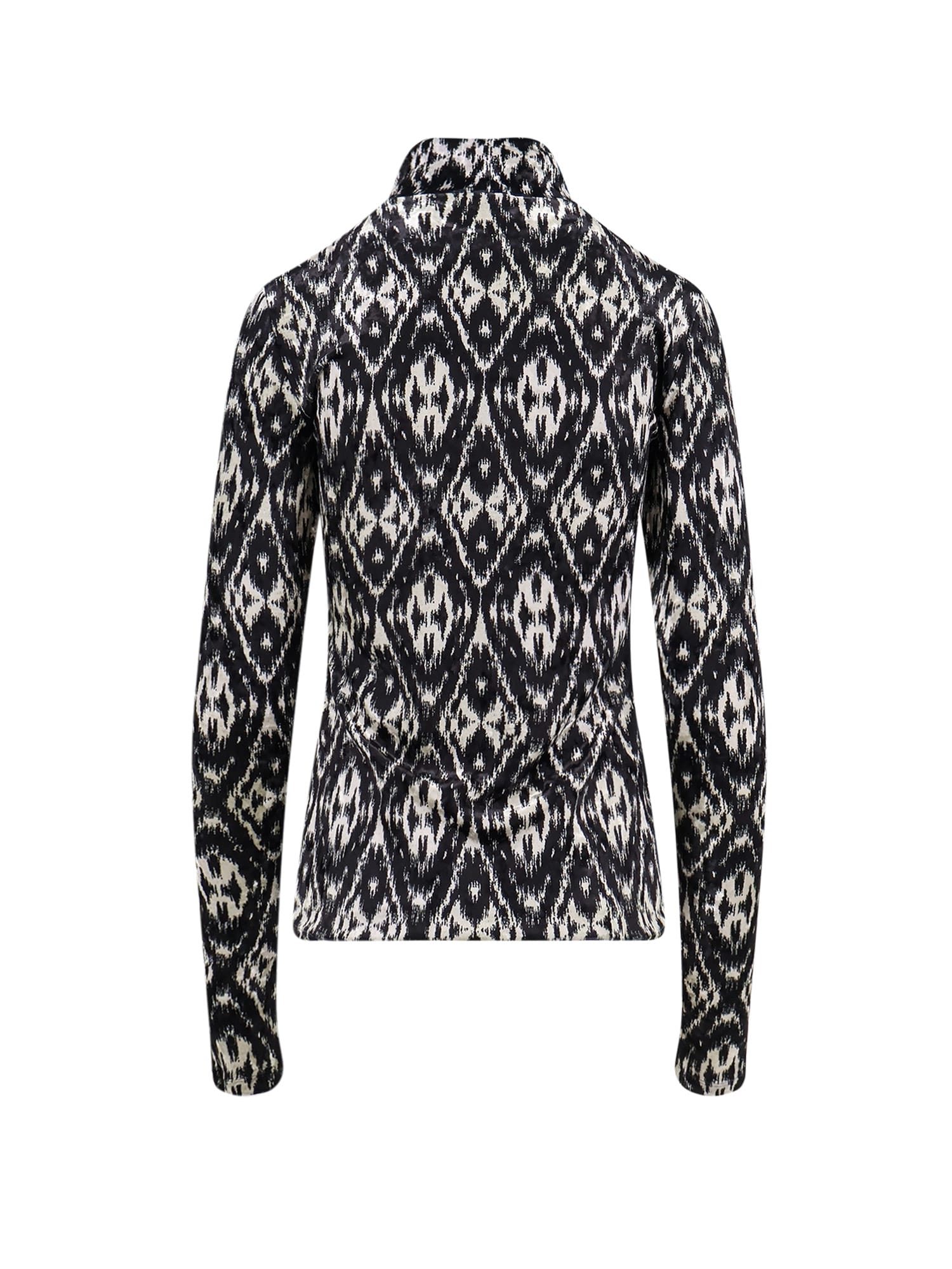 Pierre-louis Mascia Jacquard Velvet Turtleneck Sweater In Animal Print