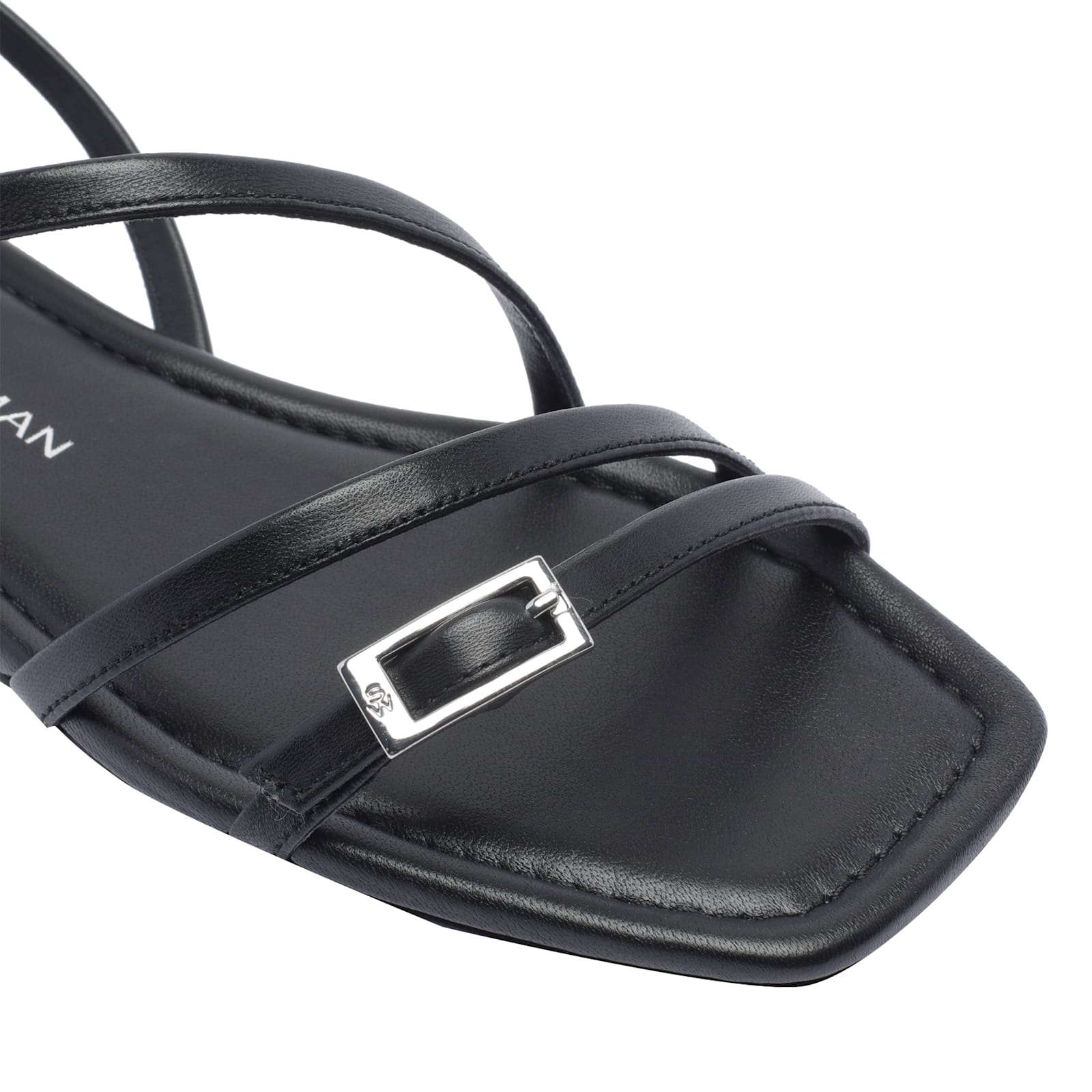 Stuart Weitzman Square Toe Flat Sandals
