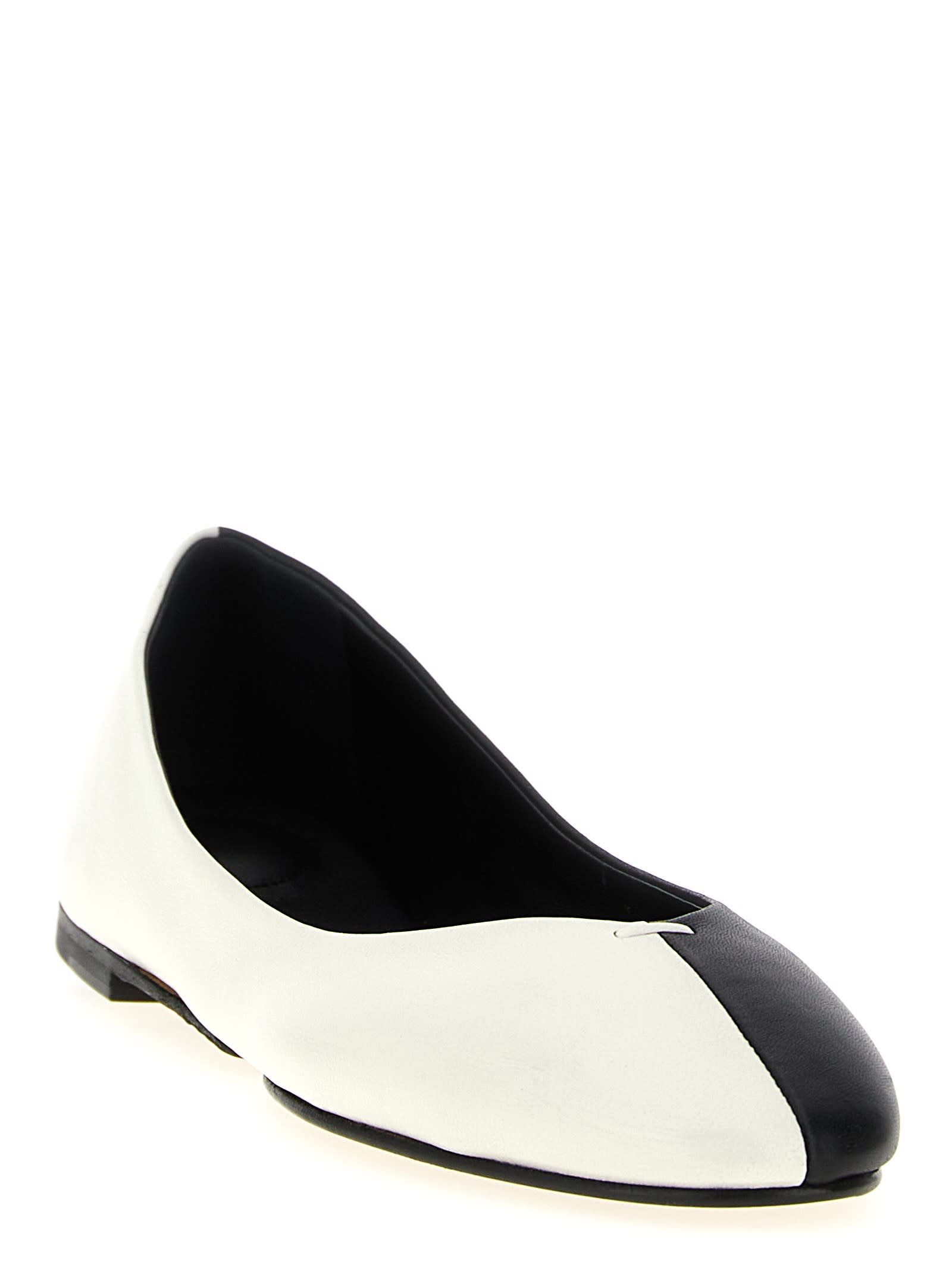 Jacquemus Les Ballerines Ovalo In Two-toned Leather Shoes In Multi