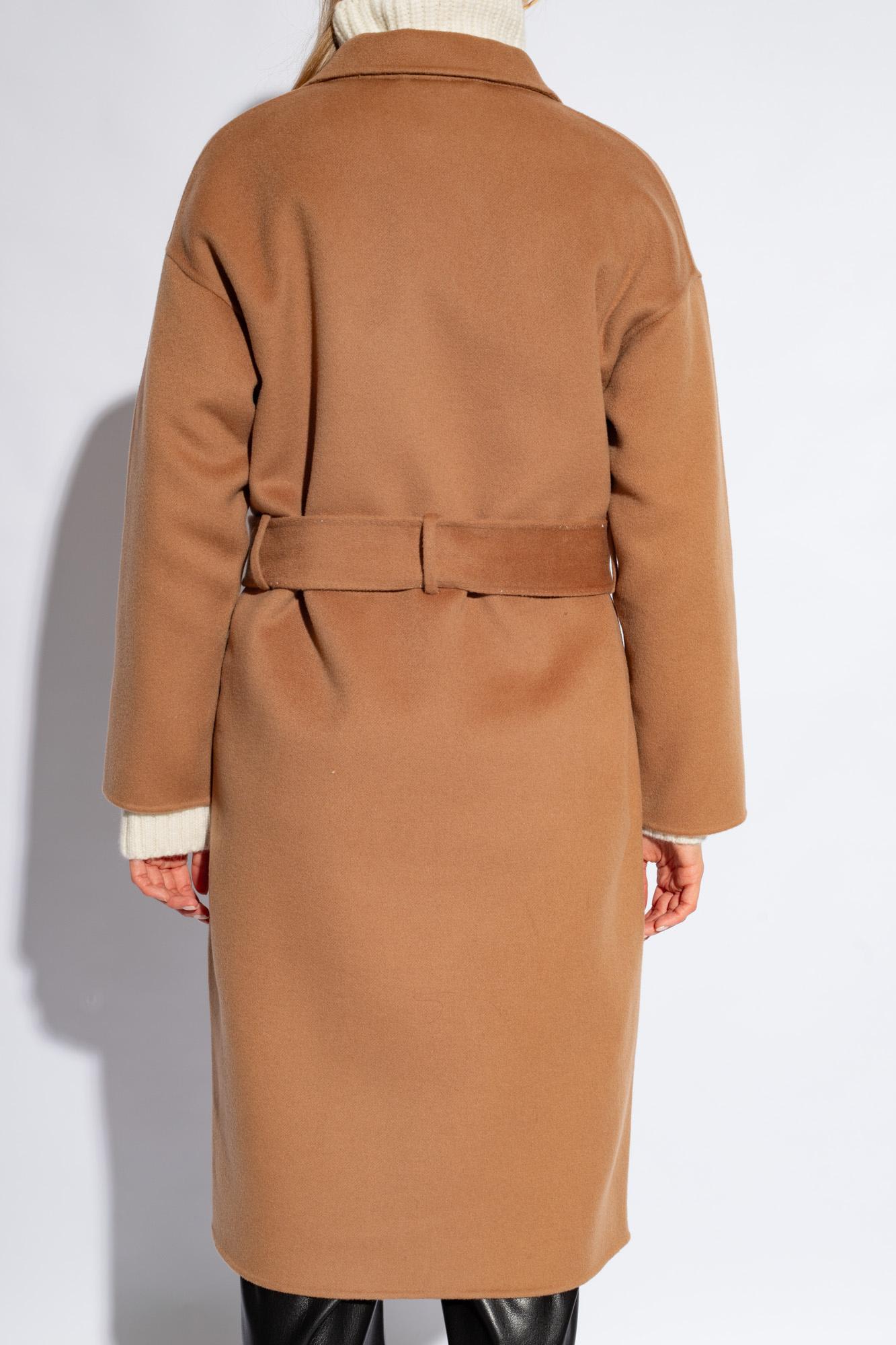 Anine Bing Womens Brown Dylan Double-breasted Relaxed-fit Wool And Cashmere Coat In Brown