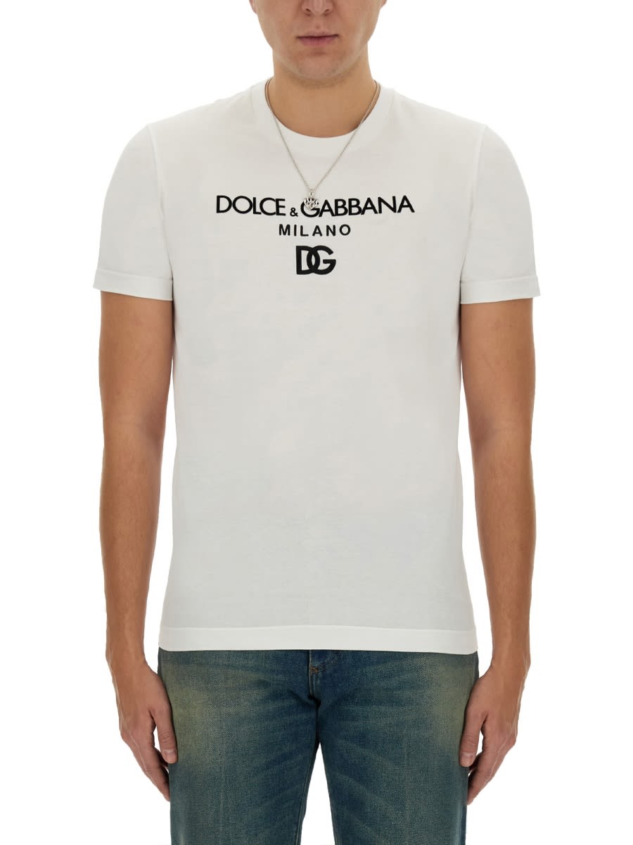 DOLCE & GABBANA T-SHIRT CON RICAMO LOGO