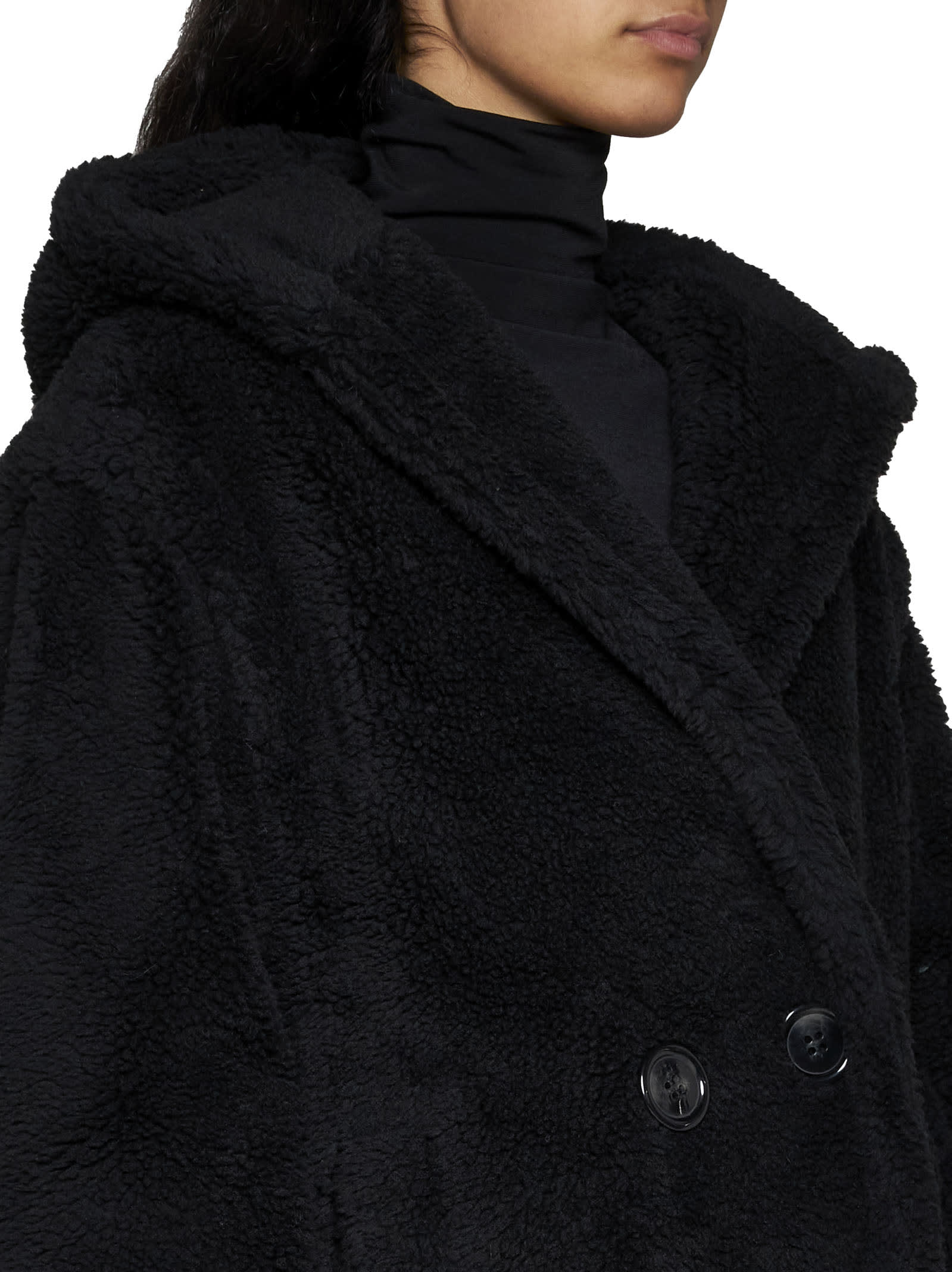 Shop Apparis Coat In Noir