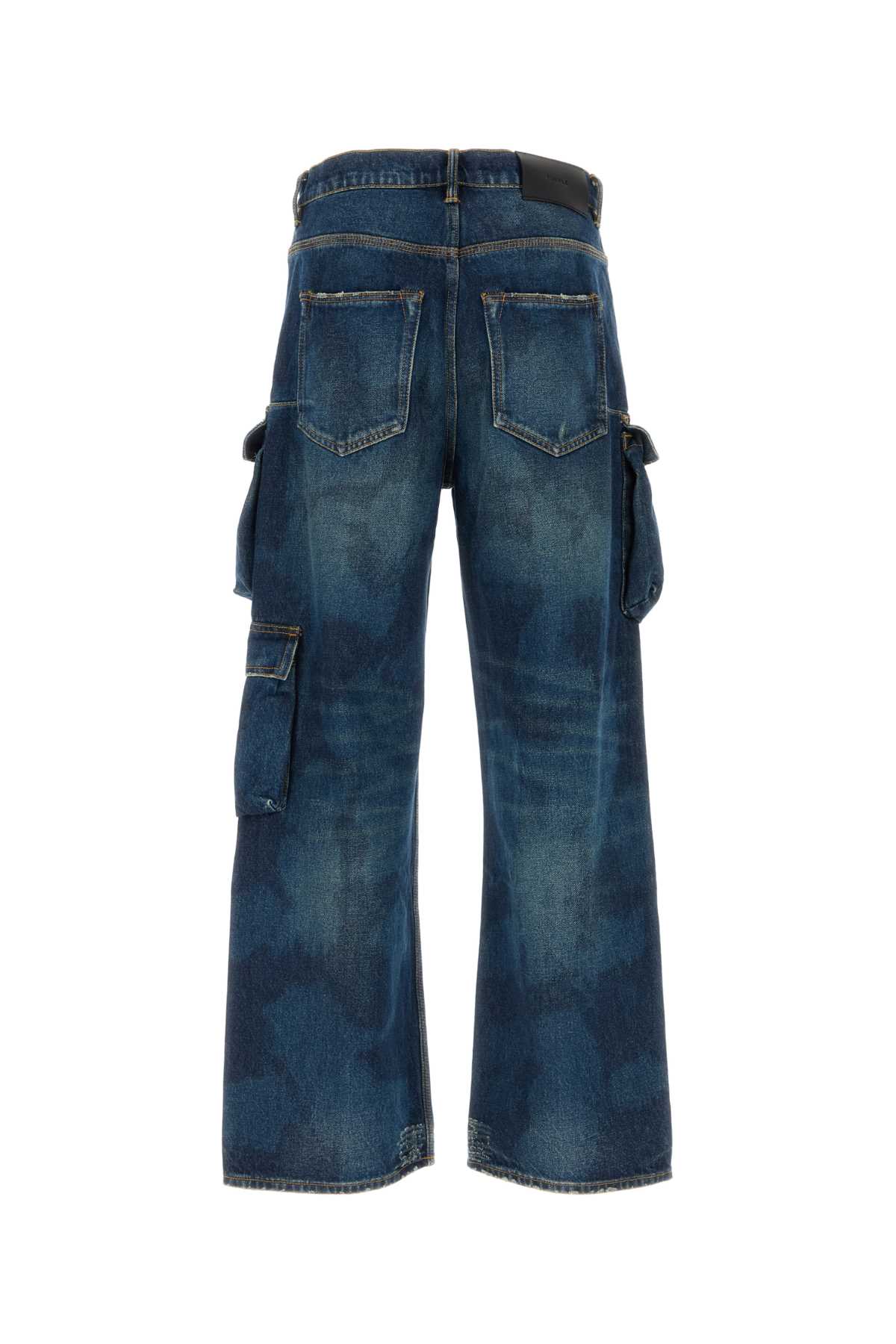 Shop Purple Brand Denim Cargo Jeans In Dkindigo