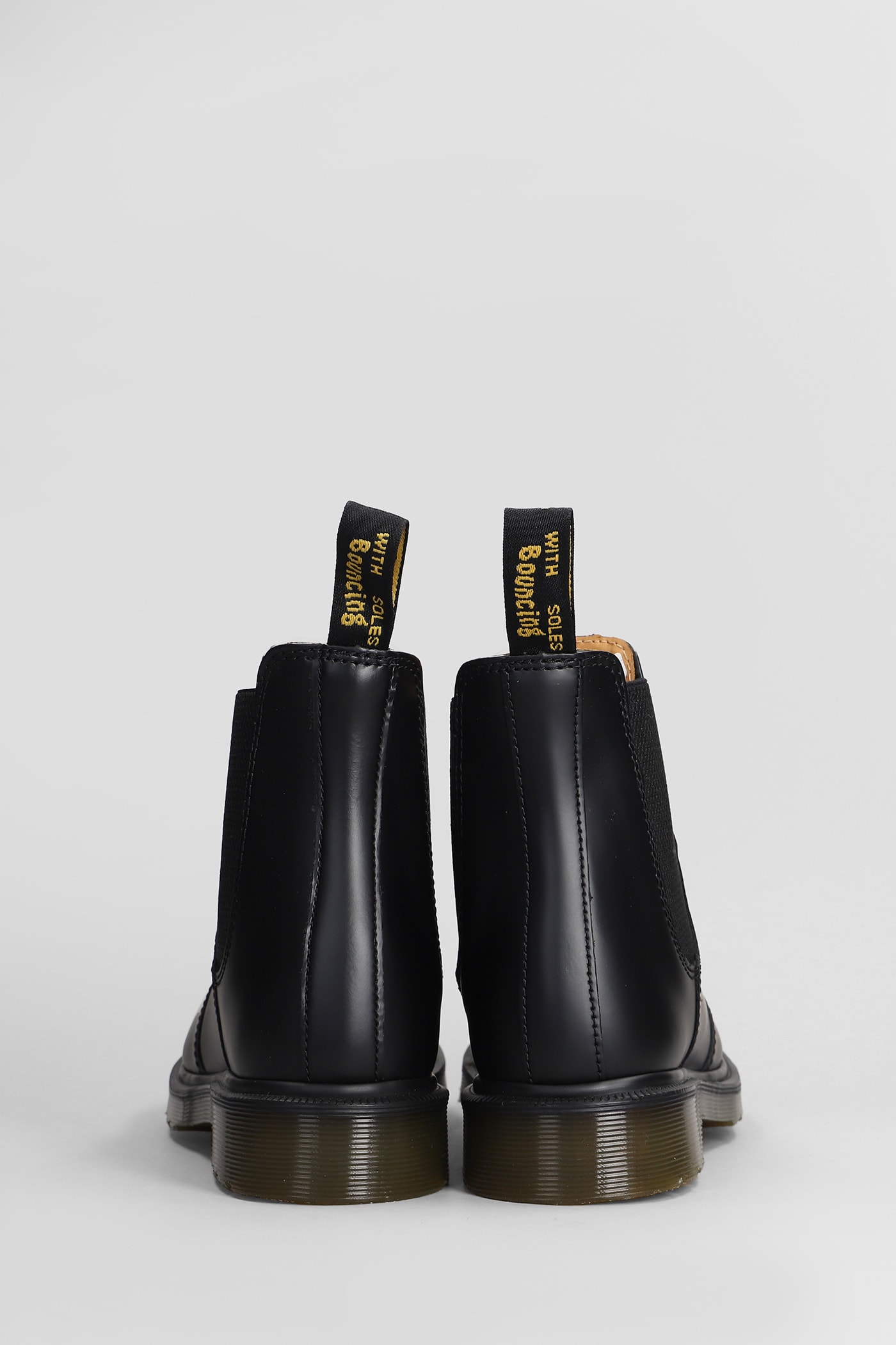 DR. MARTENS' 2976 COMBAT BOOTS IN BLACK LEATHER 