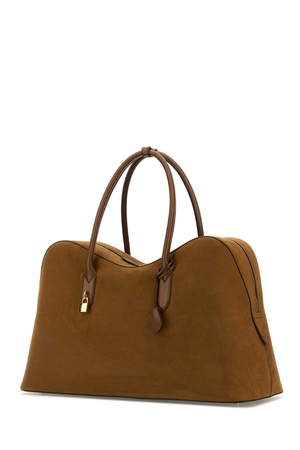 Stella Mccartney Borsa Da Viaggio In Suede Alter Mat Caramello Donna