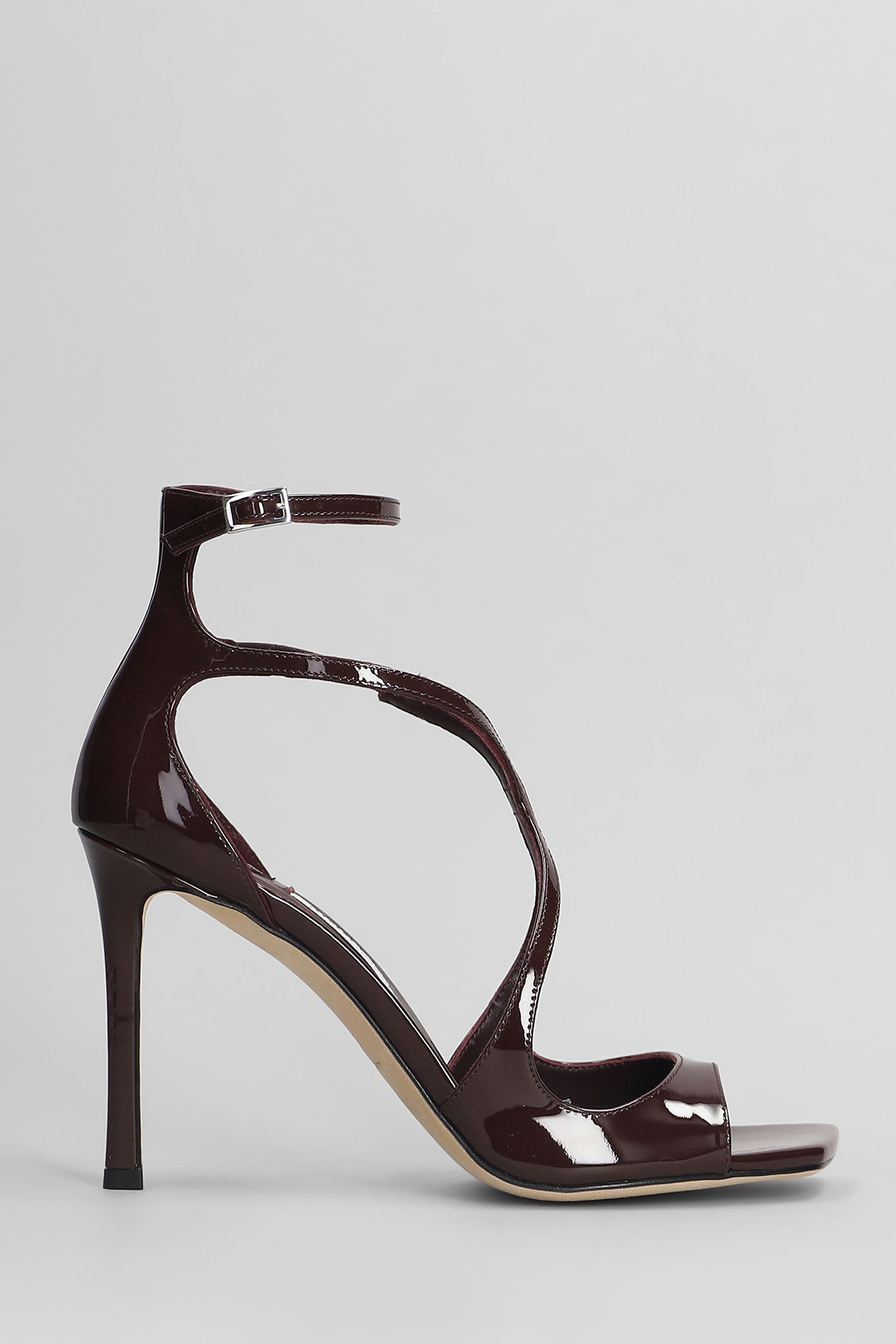 Azia 95 Sandals In Bordeaux Patent Leather
