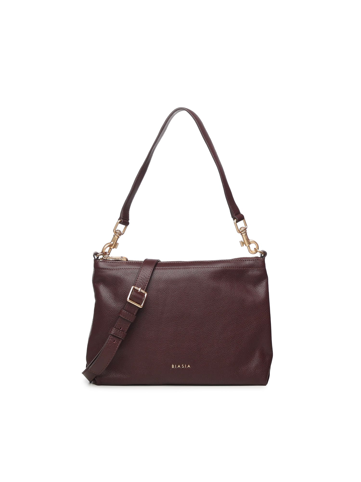 Biasia Zip-fastening Shoulder Bag In Brown