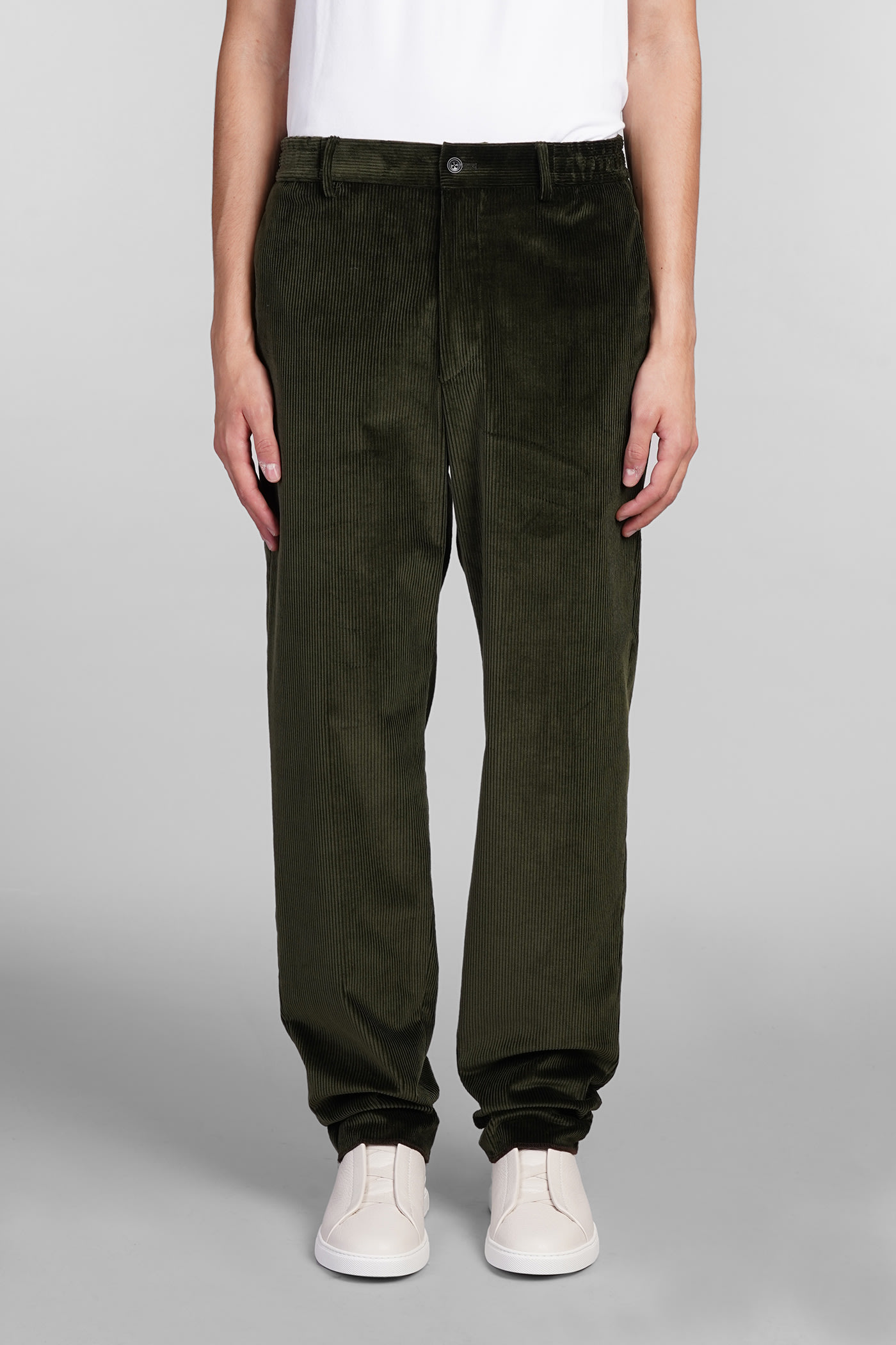 Tagliatore 0205 P Garcon Pants In Green Cotton