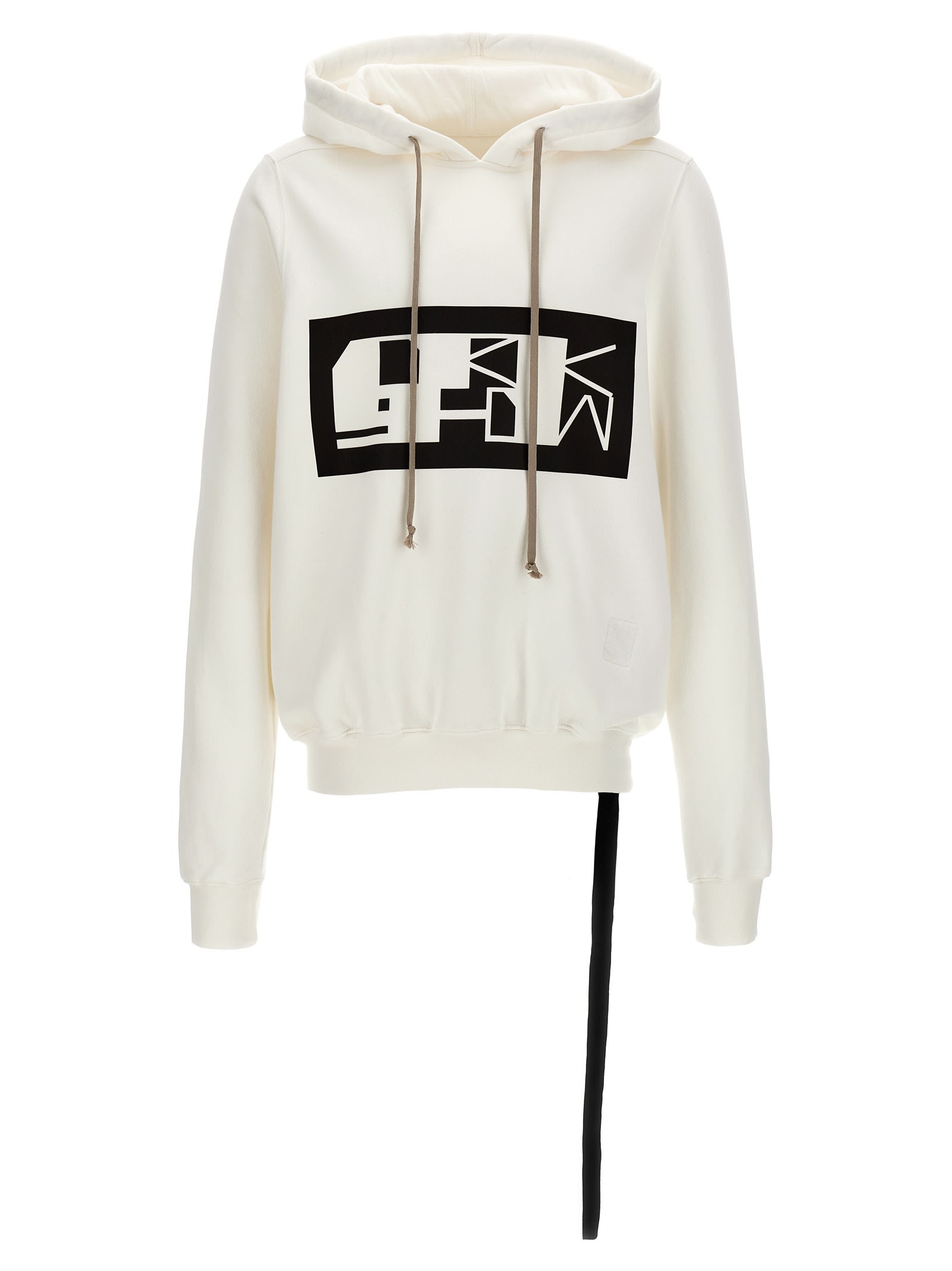 Shop Drkshdw Logo Print Hoodie In White/black