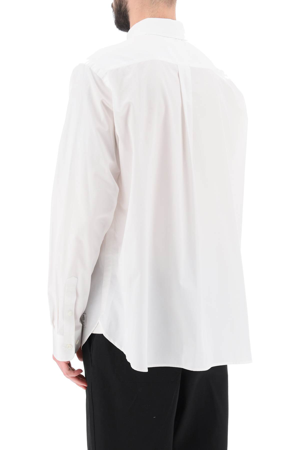 Shop Sacai Thomas Mason Cotton Poplin Shirt In Off White (white)