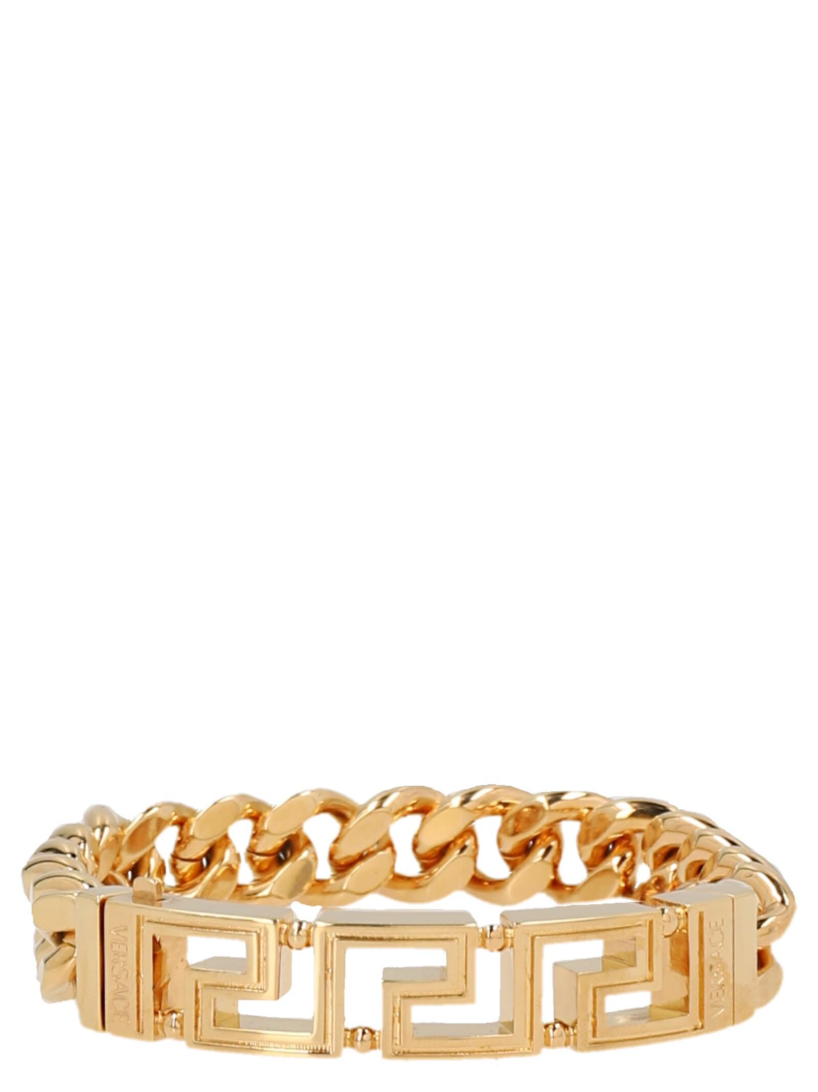 Versace Logo Chain Bracelet In Gold