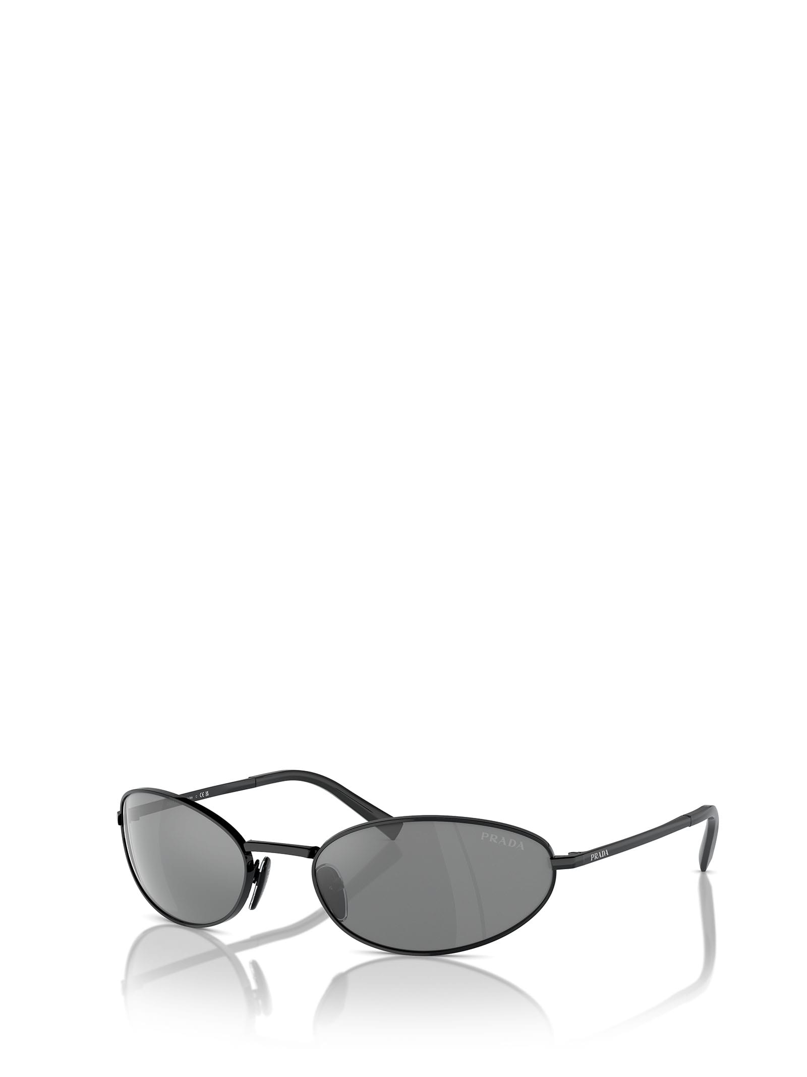 Shop Prada Pr A59s Black Sunglasses