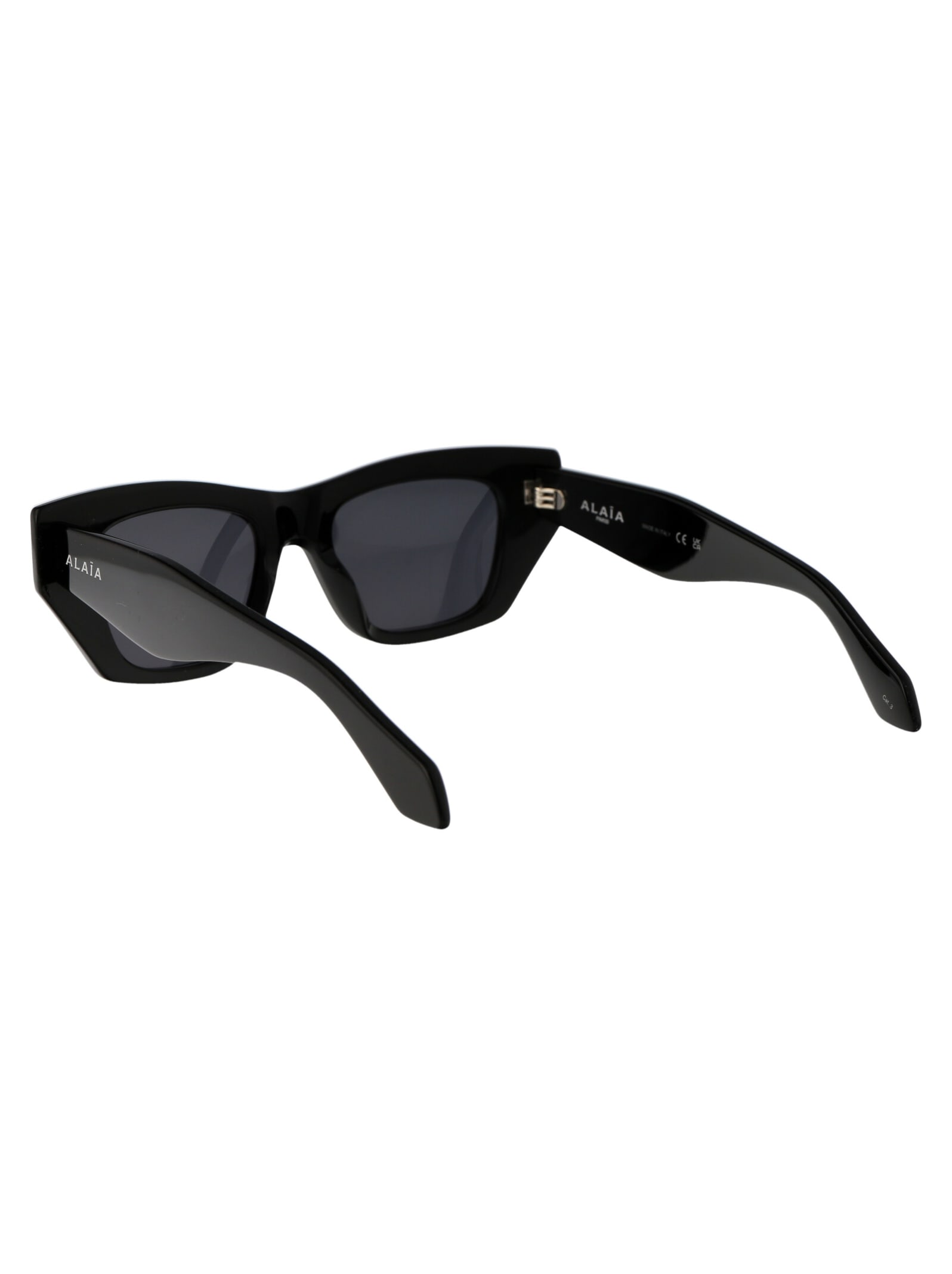 Shop Alaïa Aa0074s Sunglasses In 001 Black Black Grey