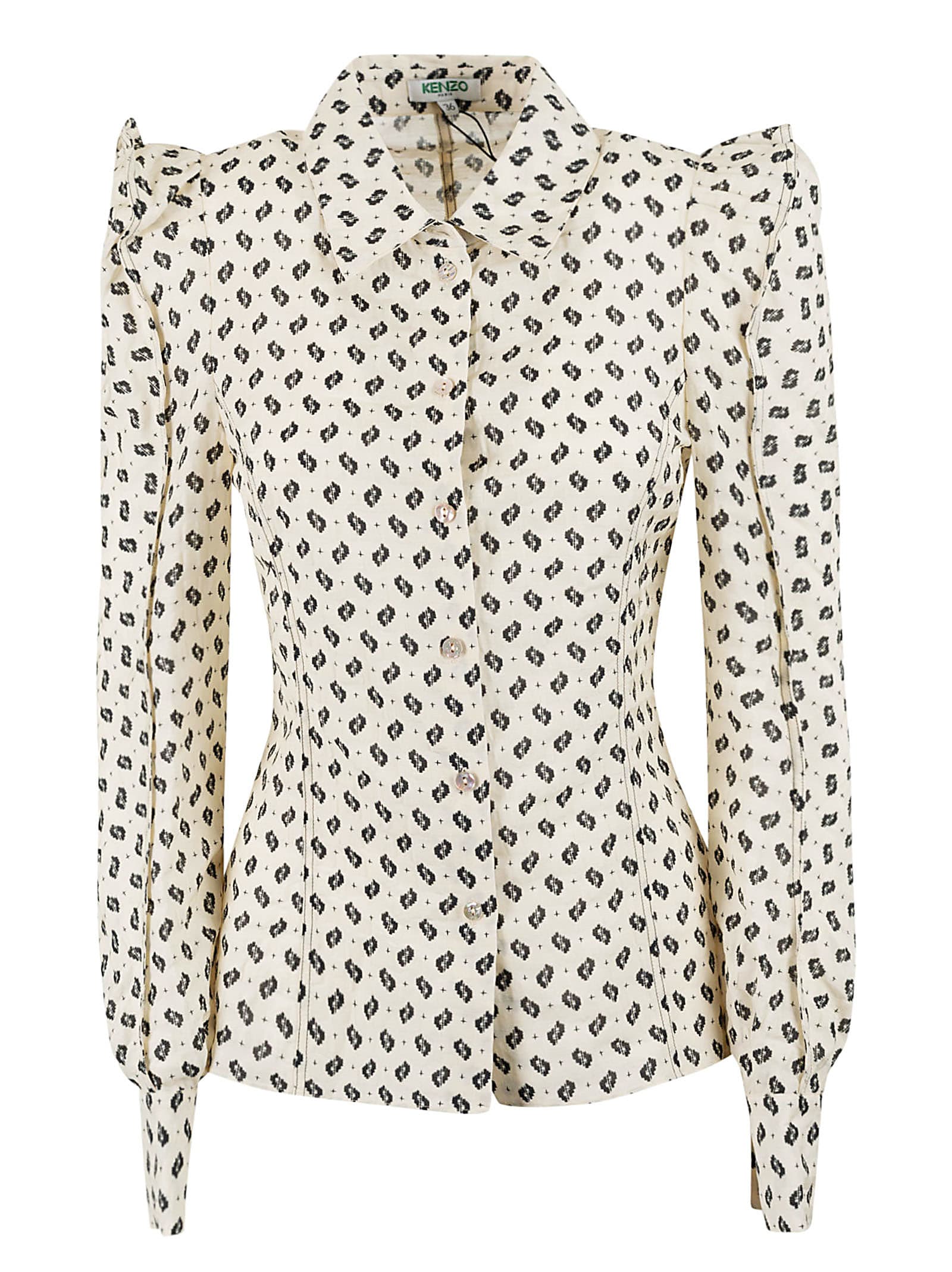 KENZO FITTED JAPANESE SLEEVED SHIRT,11290321
