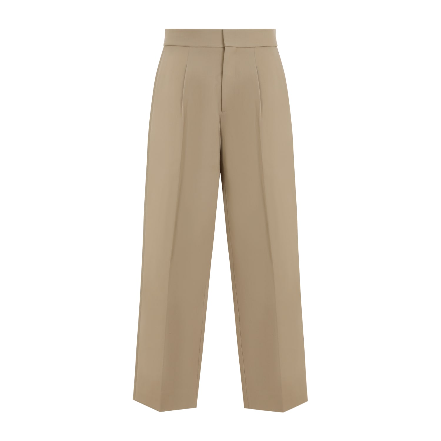 Shop Fear Of God Single Pleat Relaxed Trousers In Dune