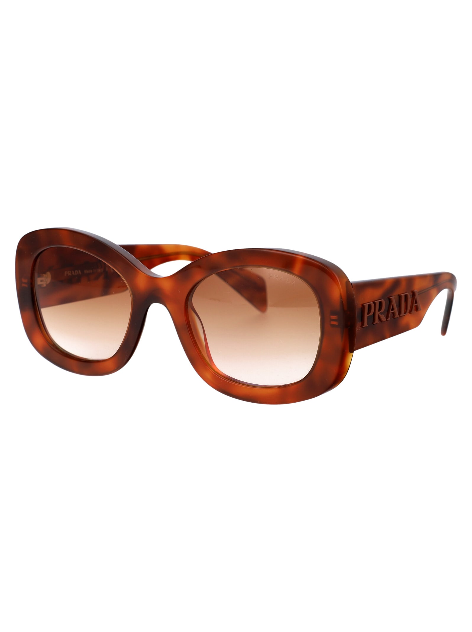 Shop Prada 0pr A13s Sunglasses In 18r70e Cognac Tortoise