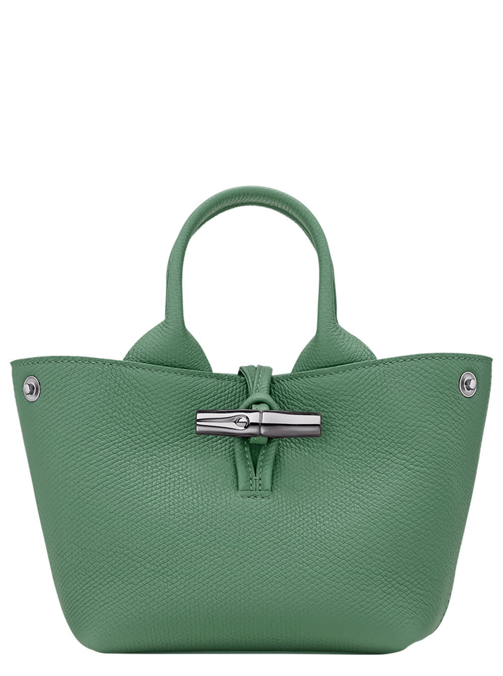 Longchamp Oregano Leather Xs Le Roseau Handle Bag In Green