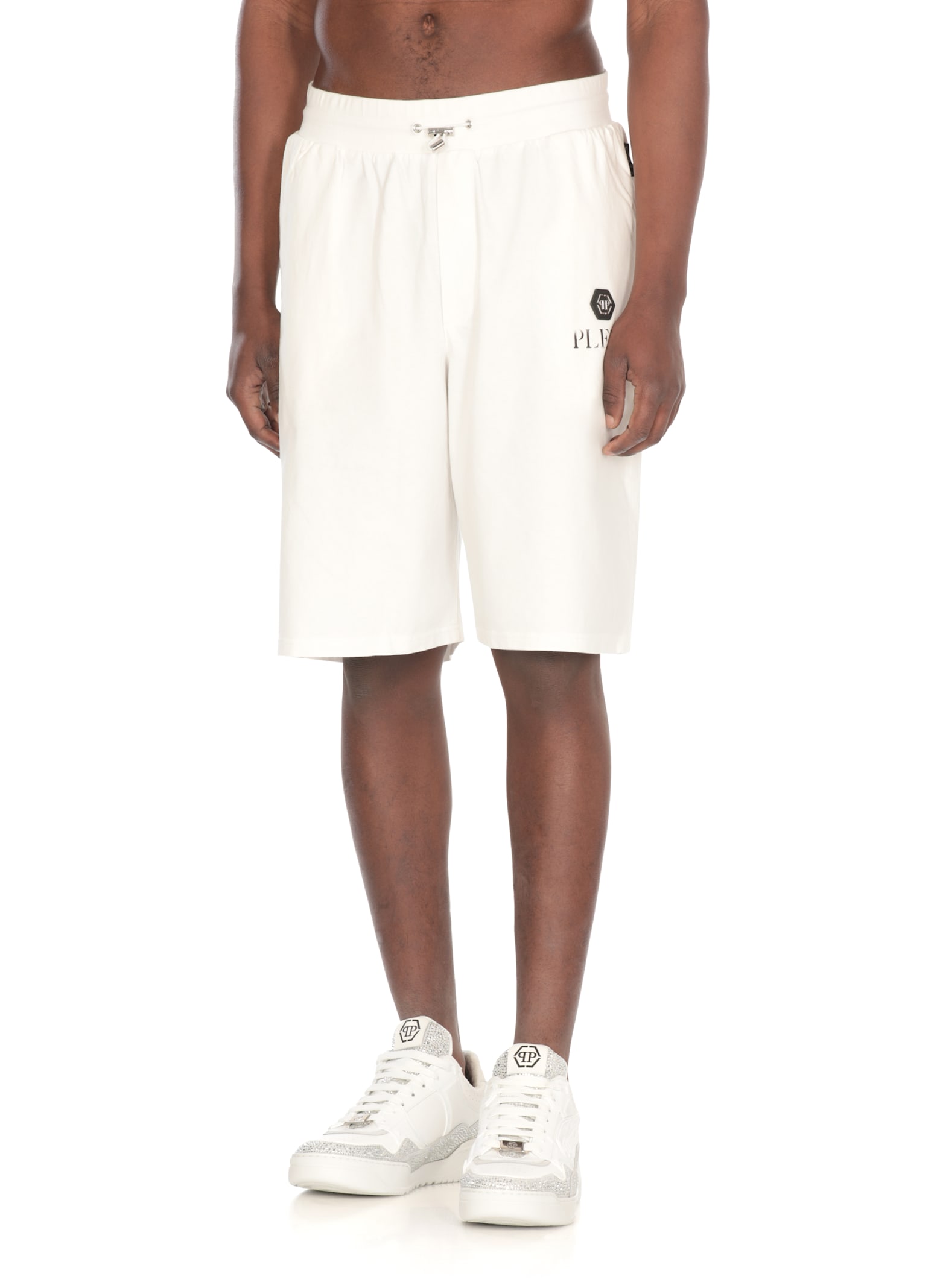 Philipp Plein White Cotton Shorts