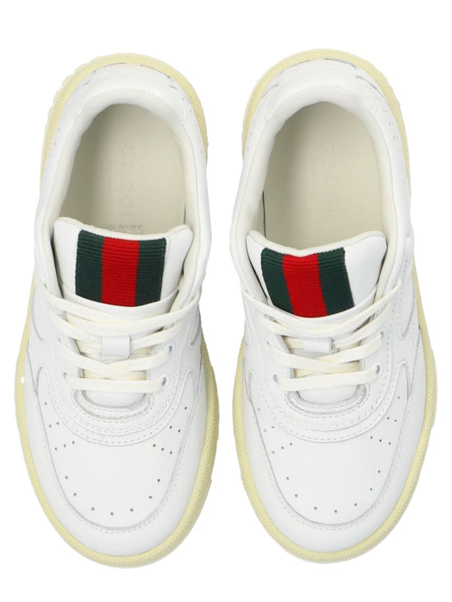 Gucci Leather Sneakers In White