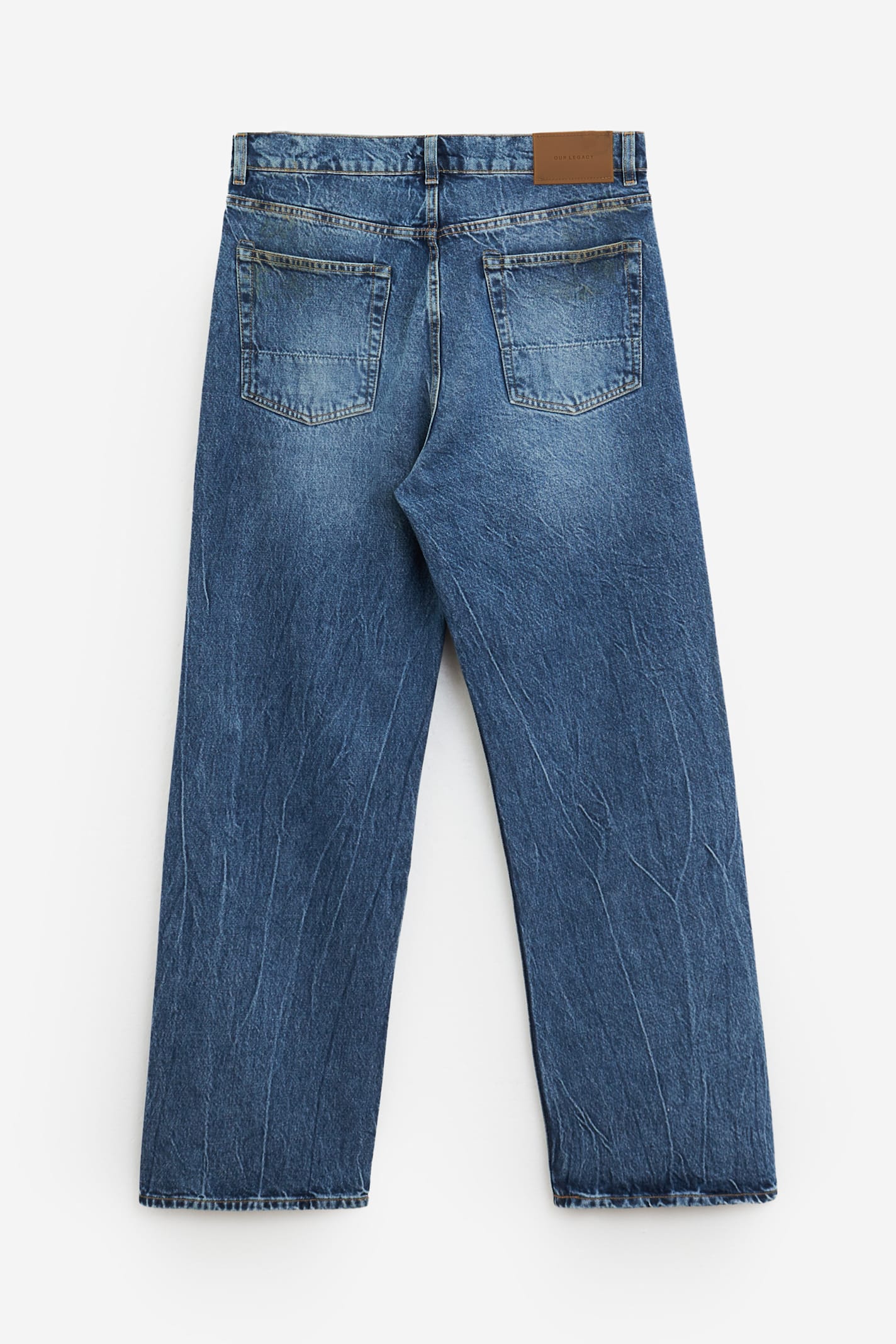 Our Legacy Mens Third Cut Relaxed Wide Leg Jeans In Cyan
