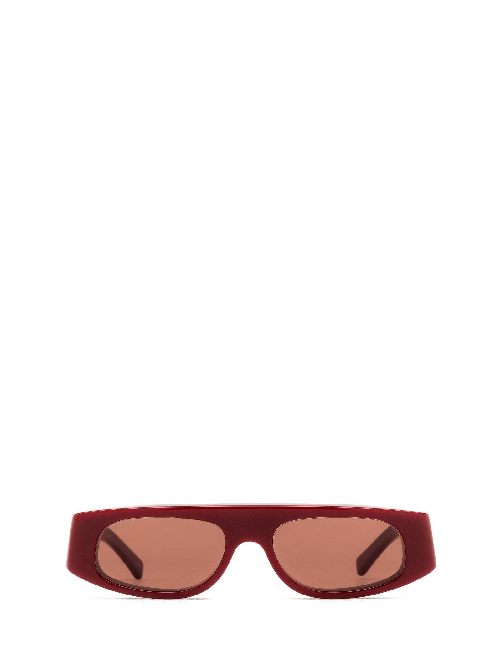Shop Gucci Gg1771s Burgundy Sunglasses