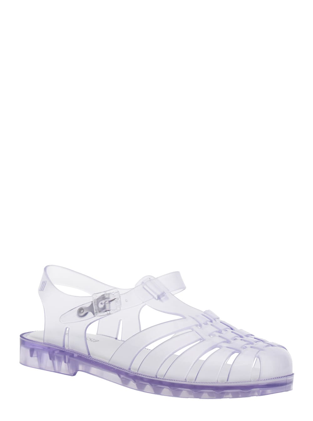 MELISSA POSSESSION WHITE SANDALS WITH CAGE DESIGN AND ADJUSTABLE BUCKLE CLOSURE IN TECH FABRIC WOMAN