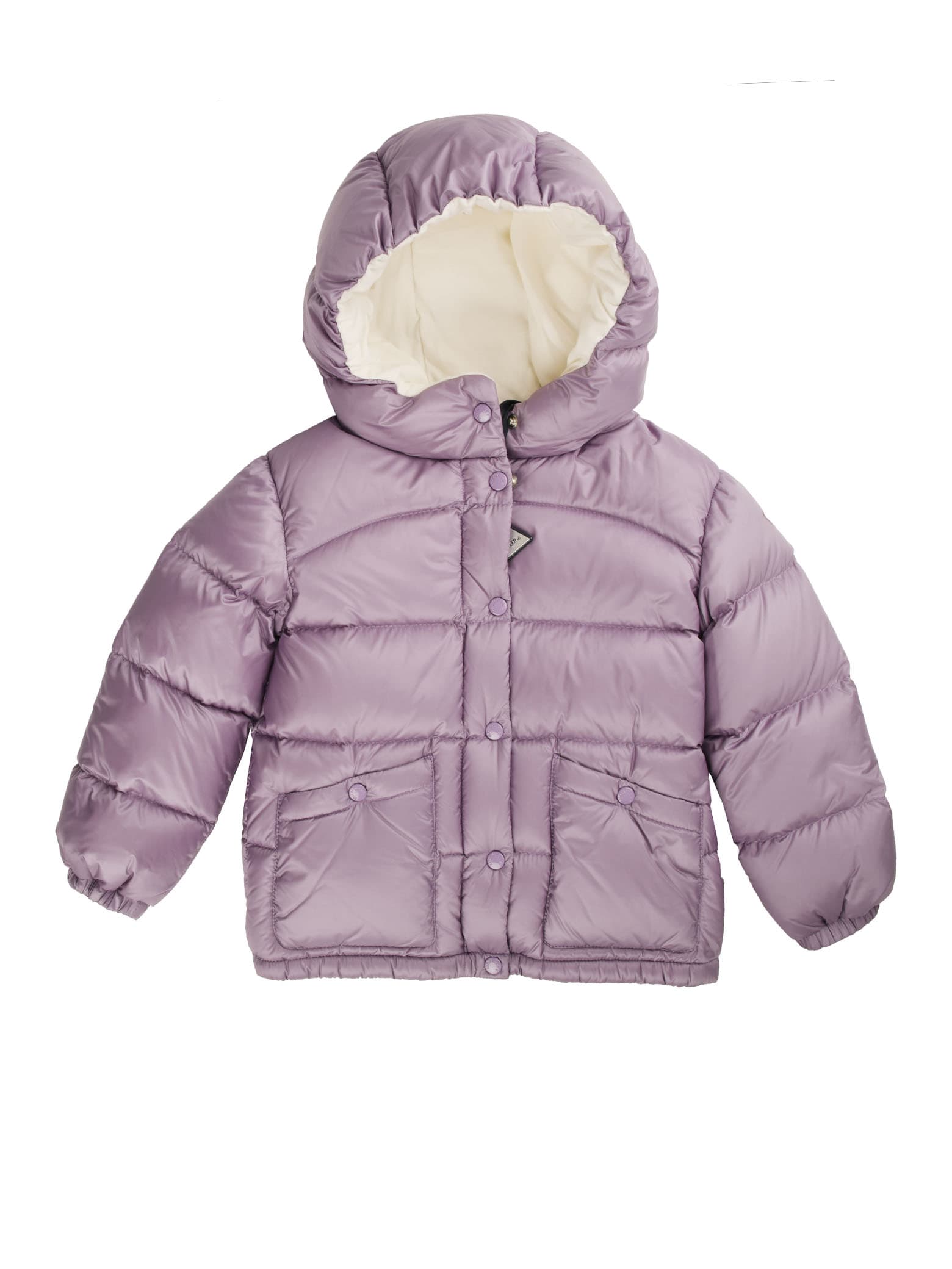 Moncler Lilac Jacket With White Internal Hood