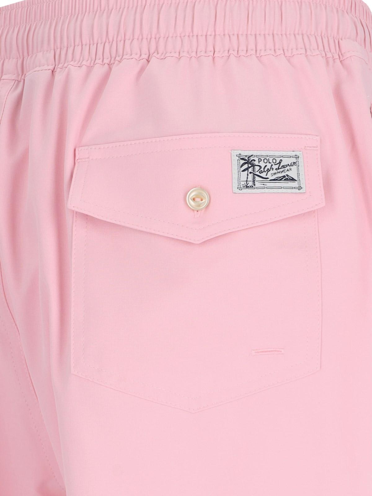 Shop Polo Ralph Lauren Traveler Swim Shorts In Pink