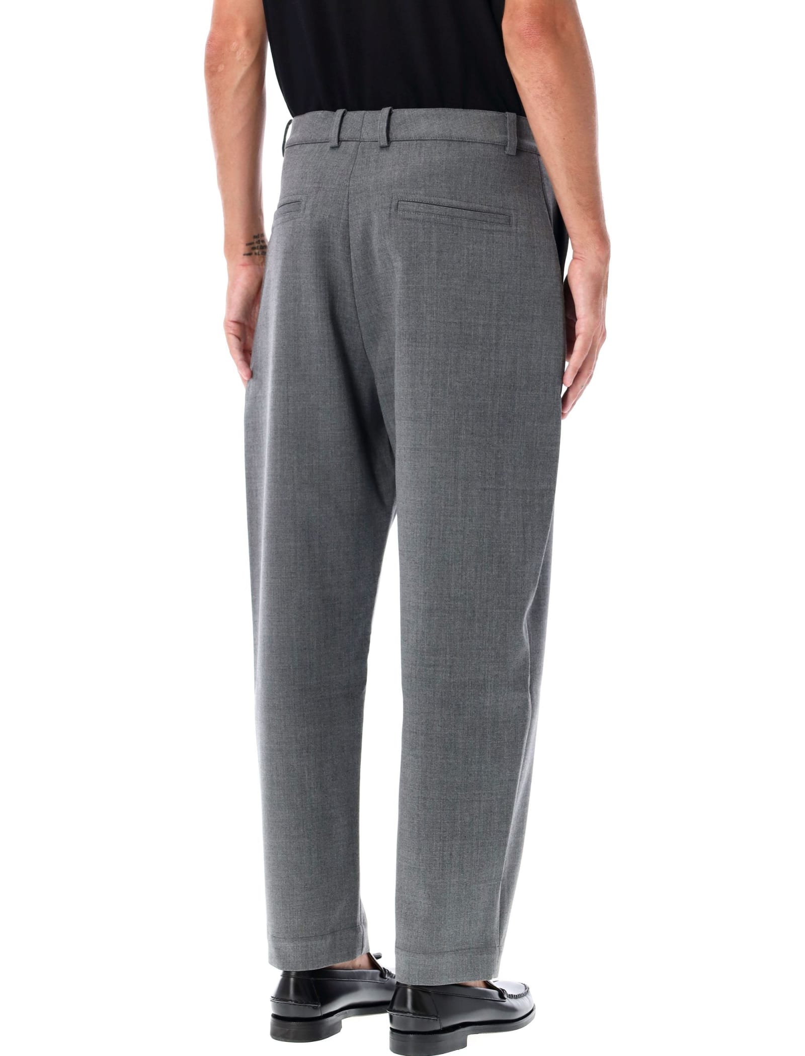 Shop Studio Nicholson Ezra Pants In Grey Marl